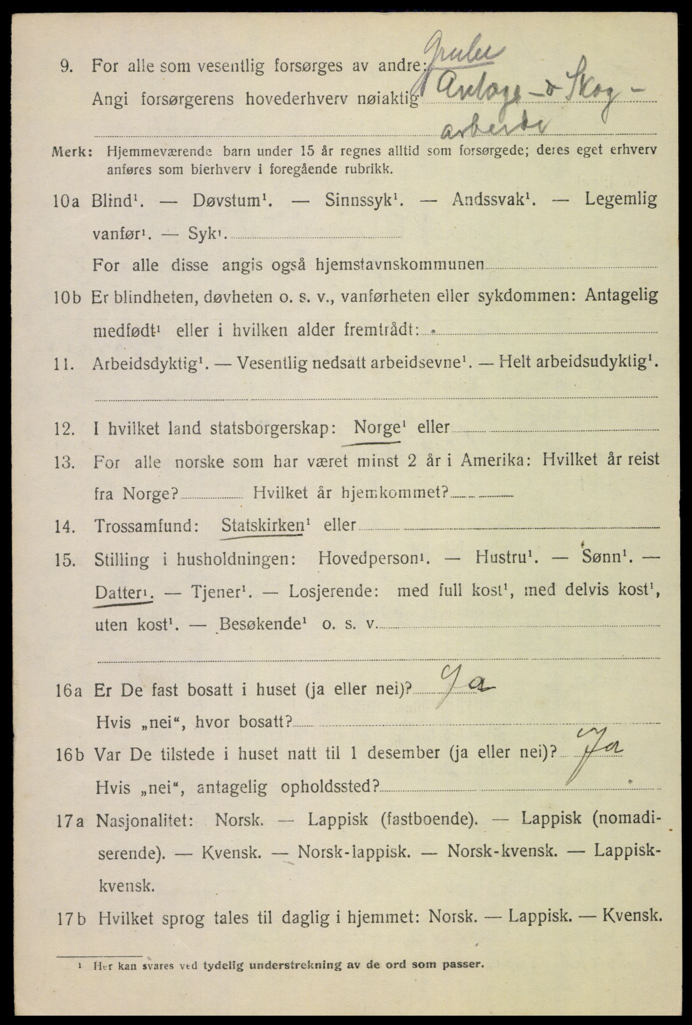 SAT, 1920 census for Beiarn, 1920, p. 2131