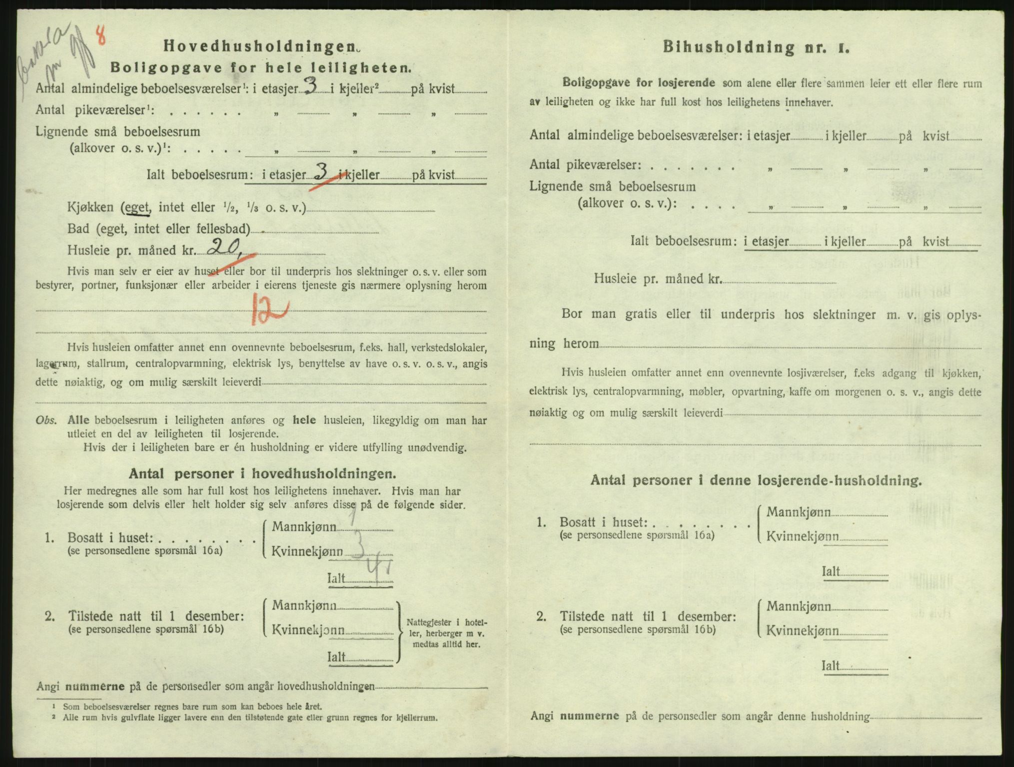 SAK, 1920 census for Lillesand, 1920, p. 1100