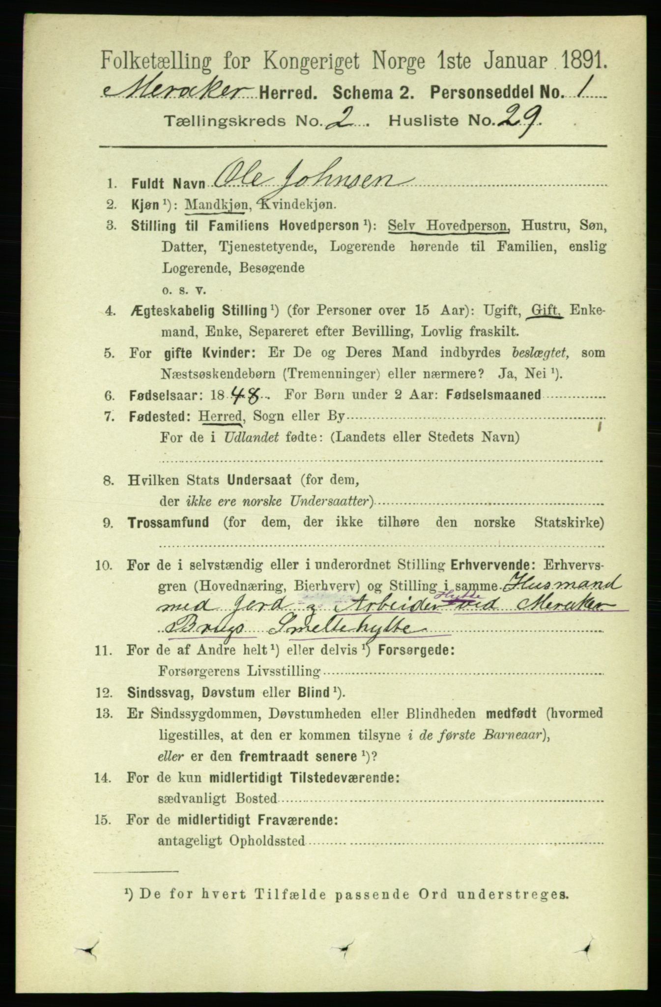 RA, 1891 census for 1711 Meråker, 1891, p. 767