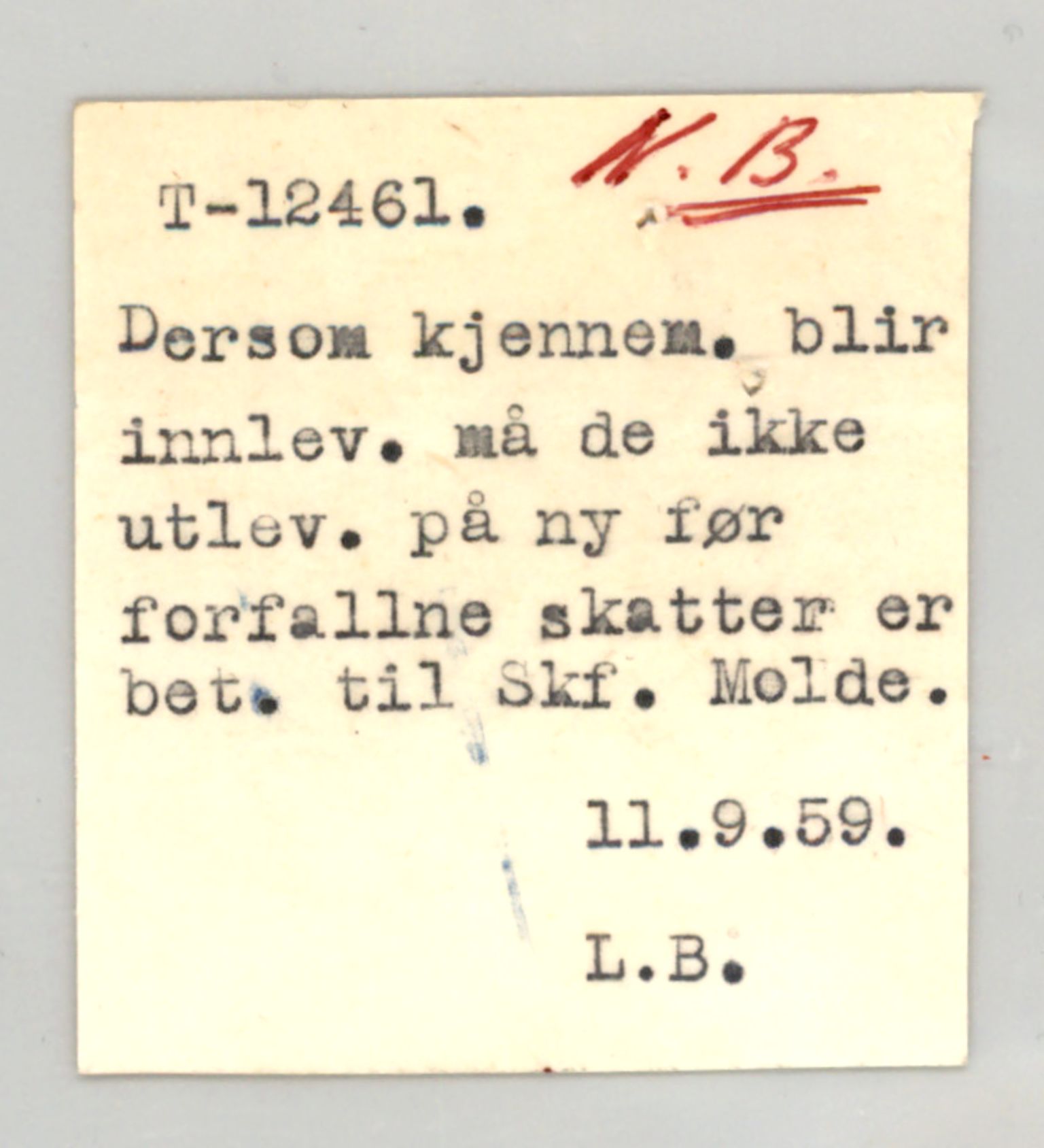 Møre og Romsdal vegkontor - Ålesund trafikkstasjon, SAT/A-4099/F/Fe/L0033: Registreringskort for kjøretøy T 12151 - T 12474, 1927-1998, p. 3537