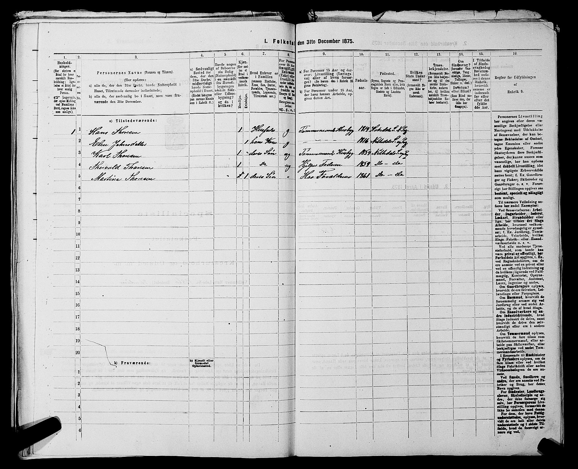 RA, 1875 census for 0218bP Østre Aker, 1875, p. 1058
