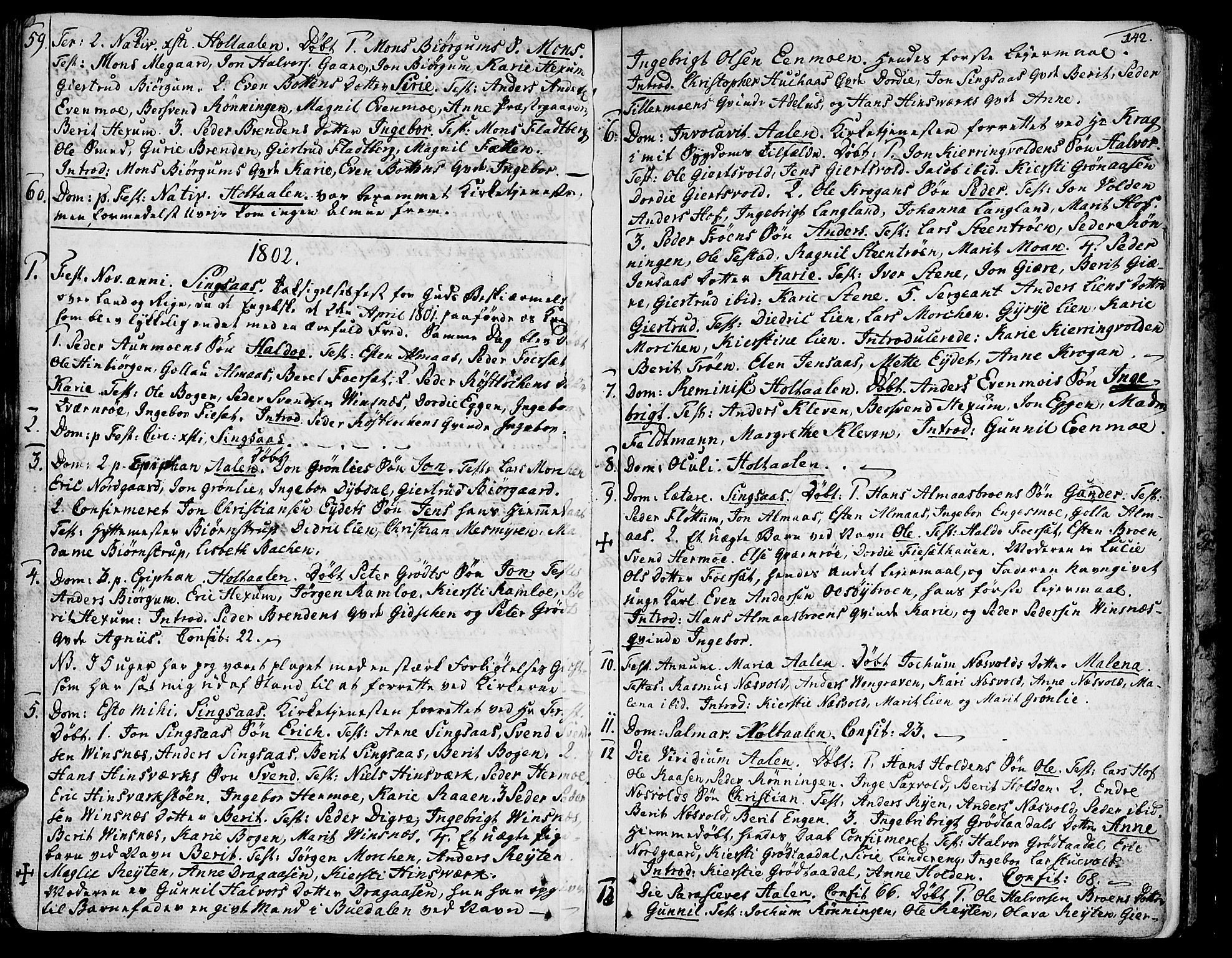 Ministerialprotokoller, klokkerbøker og fødselsregistre - Sør-Trøndelag, SAT/A-1456/685/L0952: Parish register (official) no. 685A01, 1745-1804, p. 142