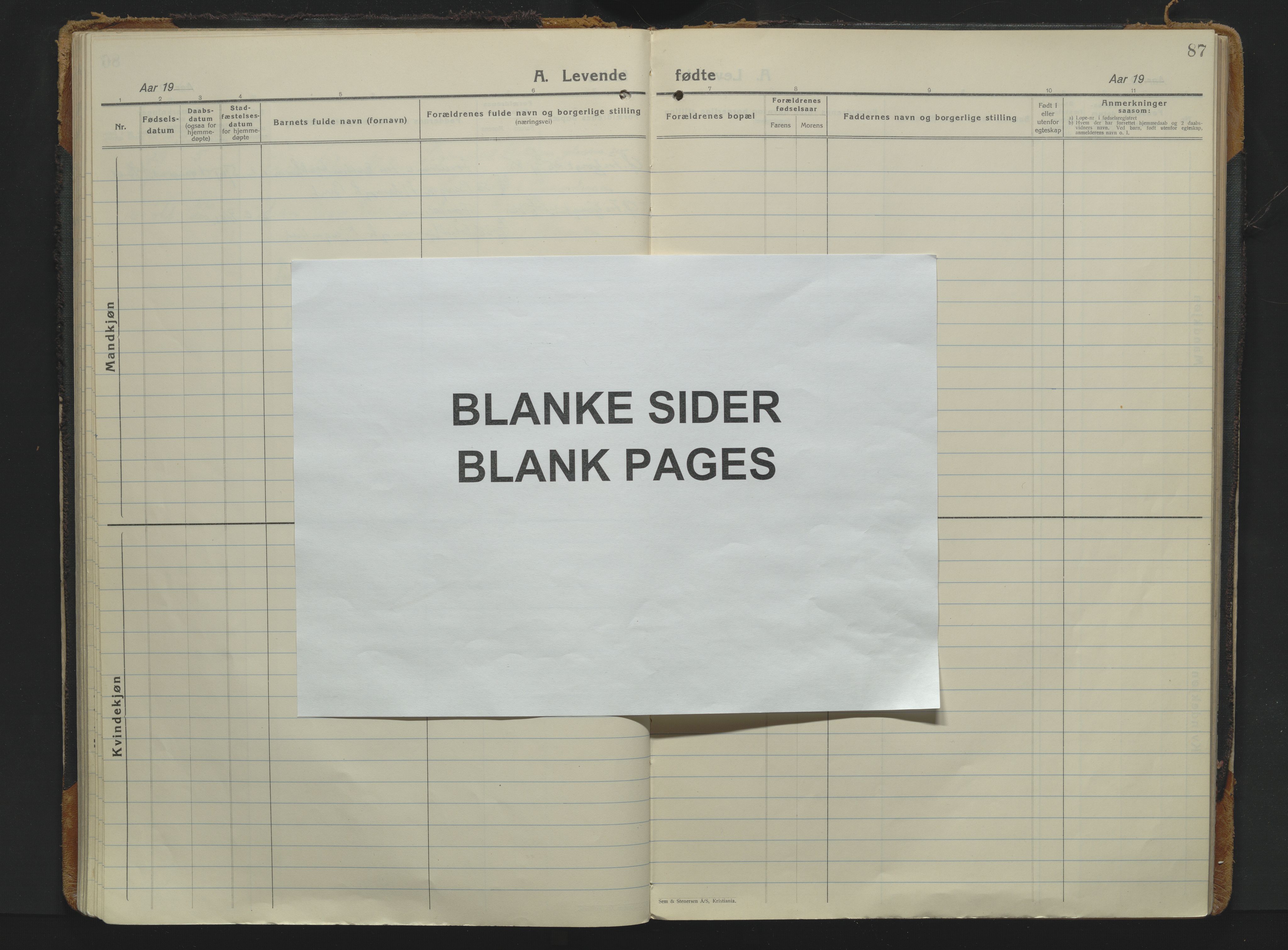 Larvik kirkebøker, AV/SAKO-A-352/F/Fb/L0006: Parish register (official) no. II 6, 1925-1961, p. 87