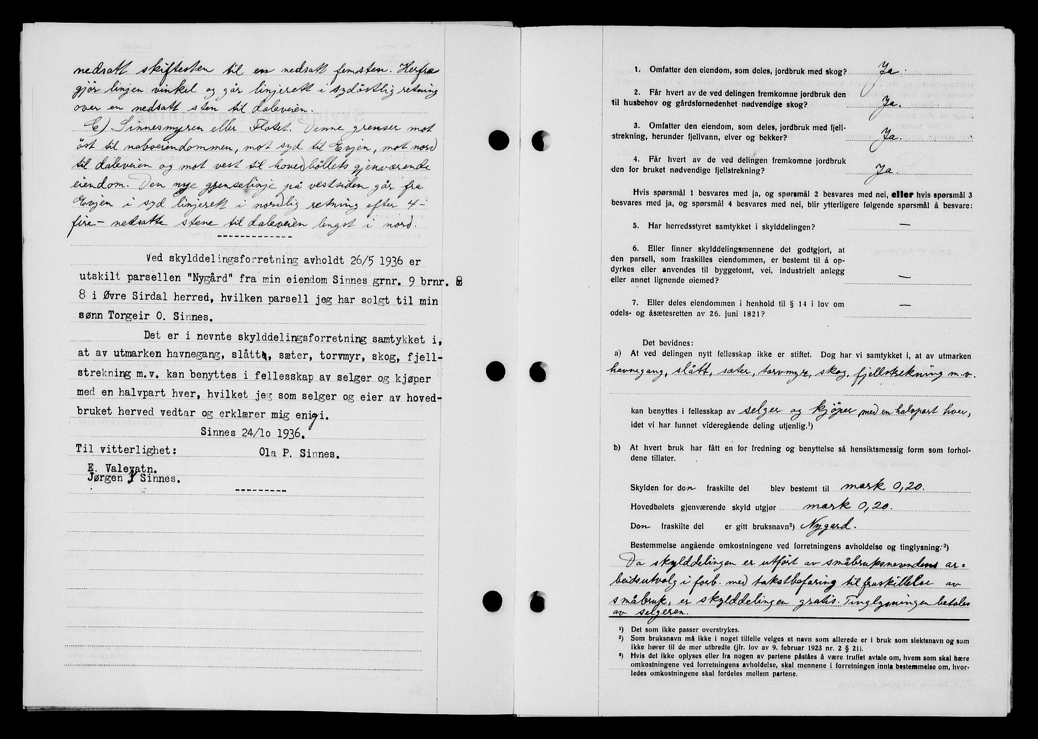 Flekkefjord sorenskriveri, SAK/1221-0001/G/Gb/Gba/L0053: Mortgage book no. A-1, 1936-1937, Diary no: : 604/1936