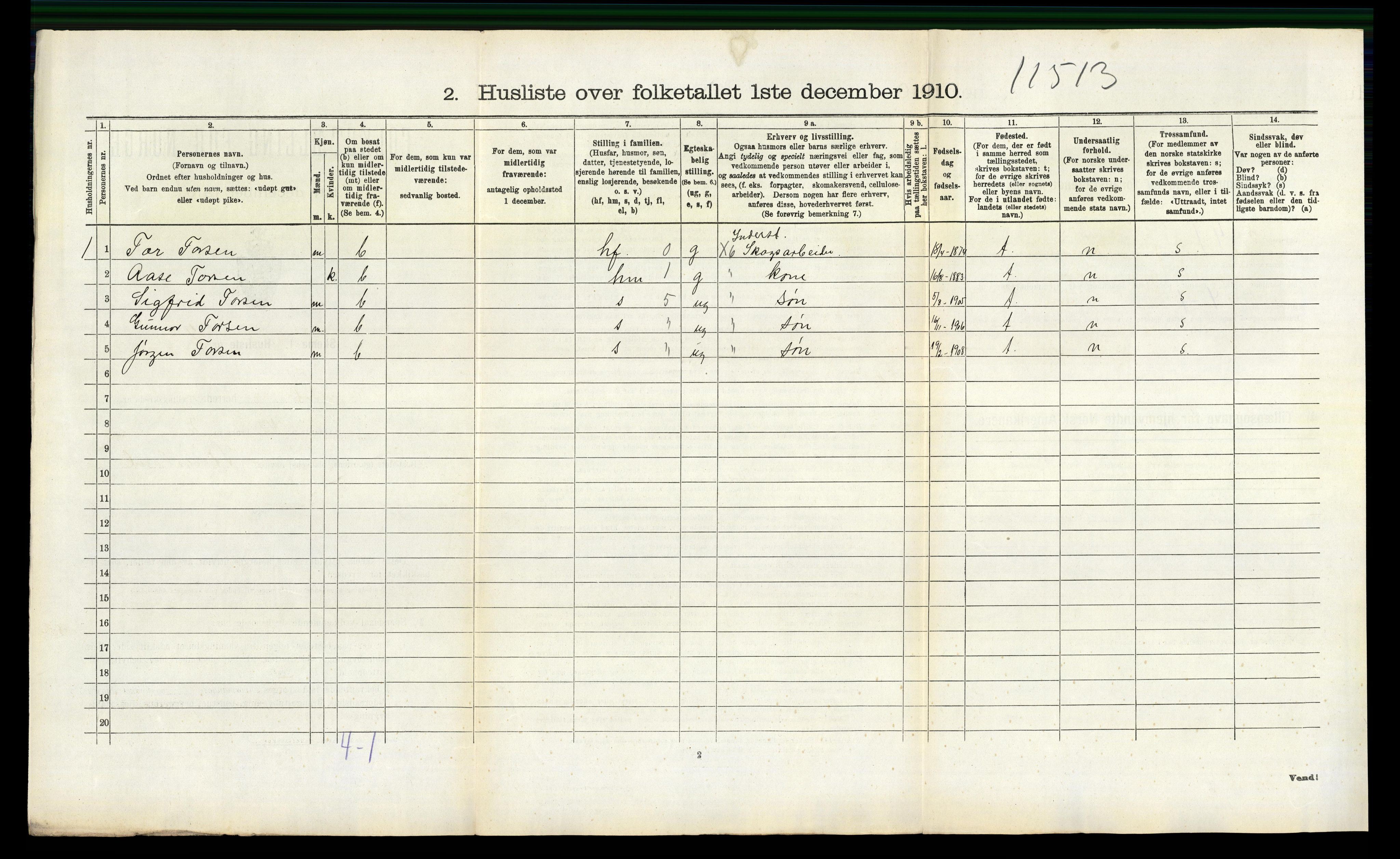 RA, 1910 census for Drangedal, 1910, p. 1136