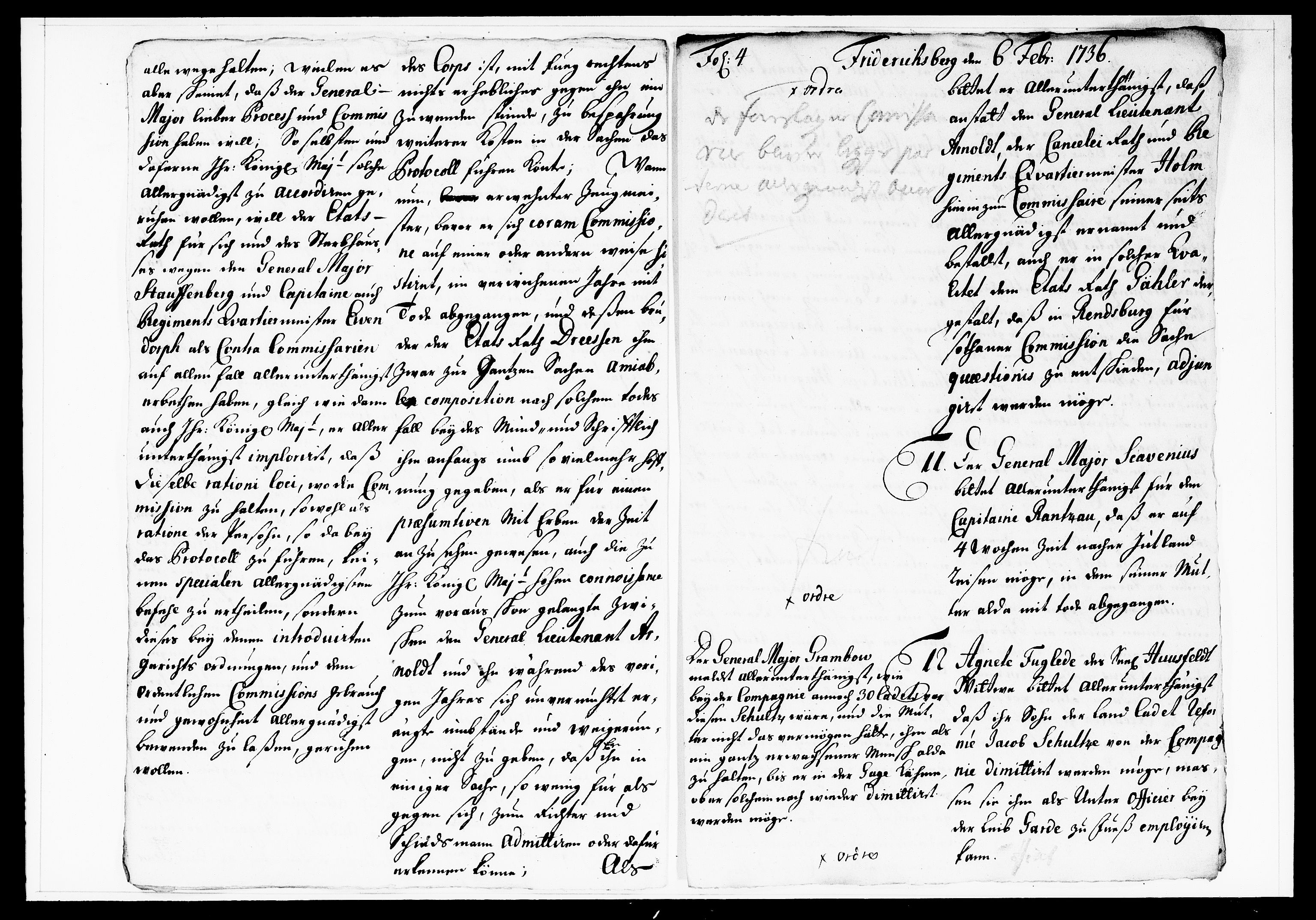 Krigskollegiet, Krigskancelliet, DRA/A-0006/-/1130-1137: Refererede sager, 1736, p. 35