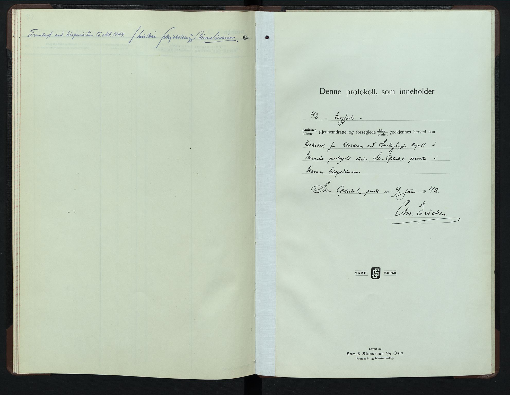 Elverum prestekontor, SAH/PREST-044/H/Ha/Hab/L0021: Parish register (copy) no. 21, 1942-1950