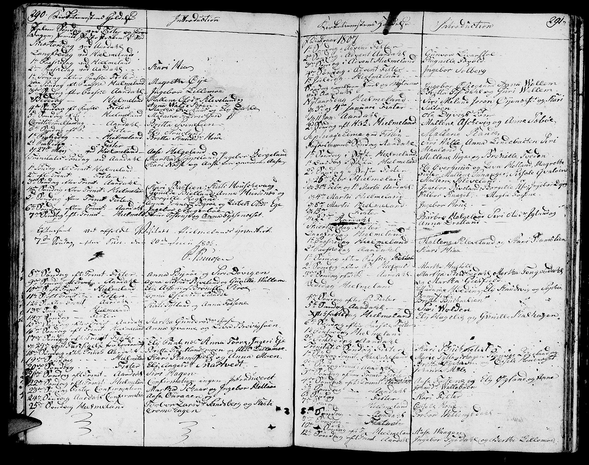 Hjelmeland sokneprestkontor, SAST/A-101843/01/IV/L0002: Parish register (official) no. A 2, 1799-1816, p. 290-291