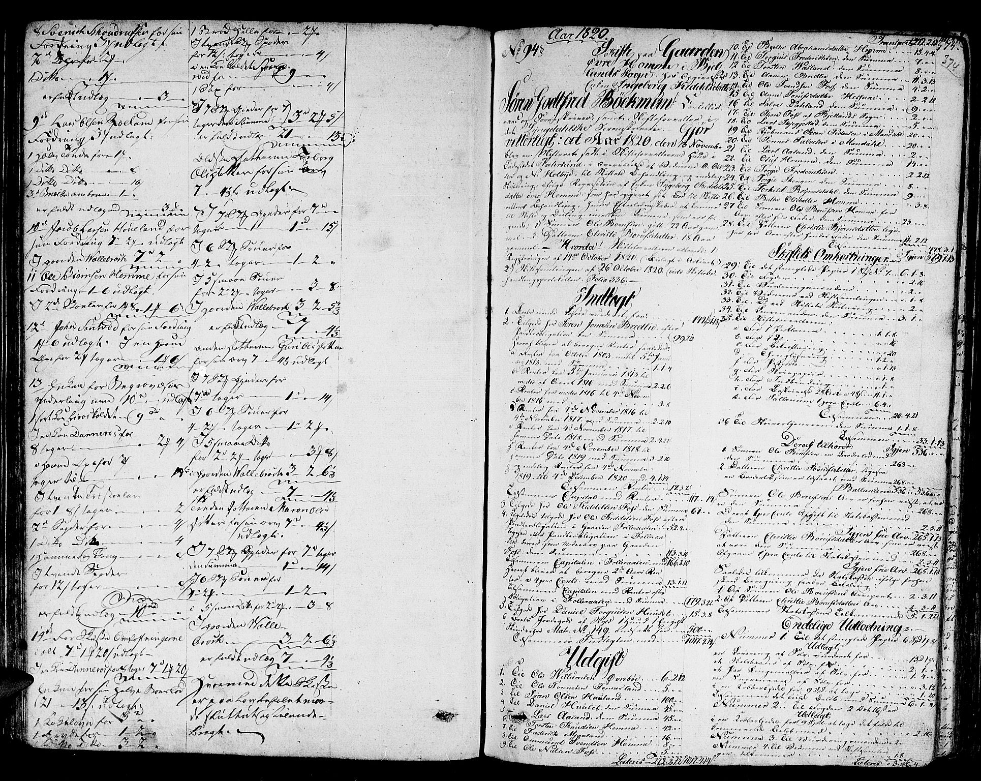 Lister sorenskriveri, AV/SAK-1221-0003/H/Hc/L0046: Skifteprotokoll nr 36c med register, 1792-1829, p. 373b-374a