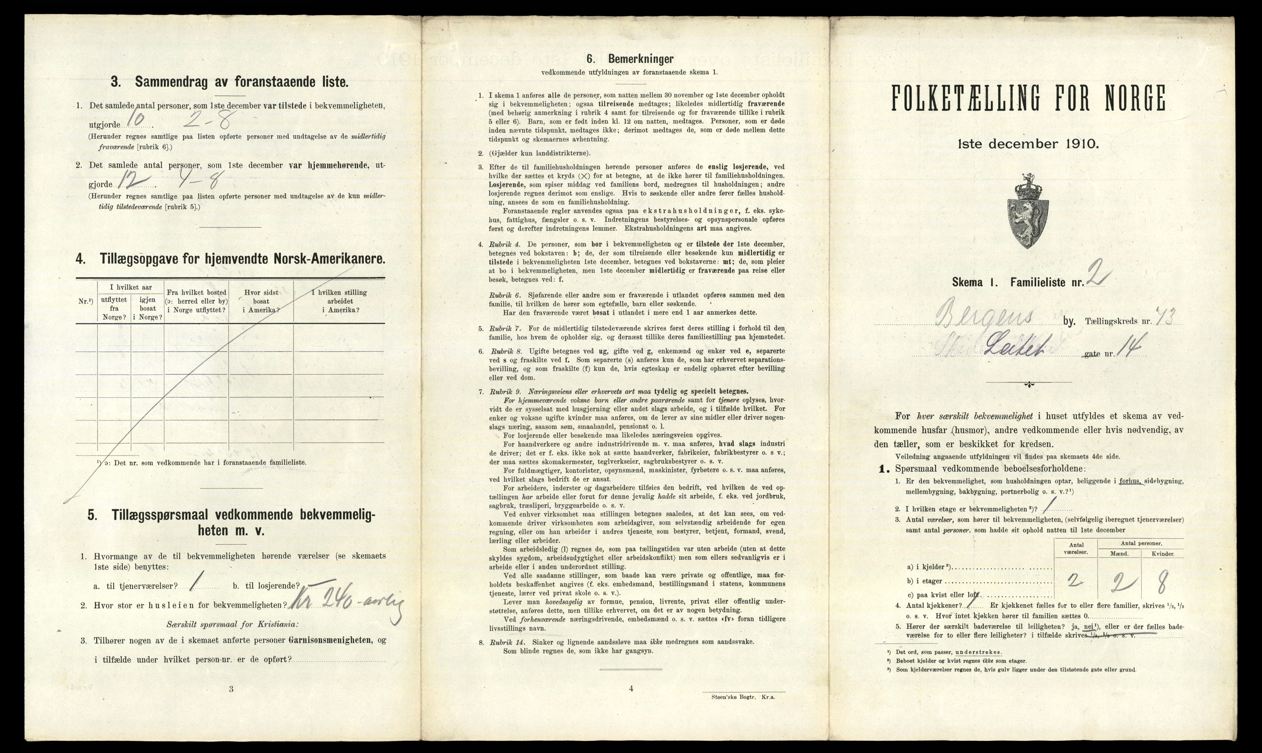 RA, 1910 census for Bergen, 1910, p. 25655