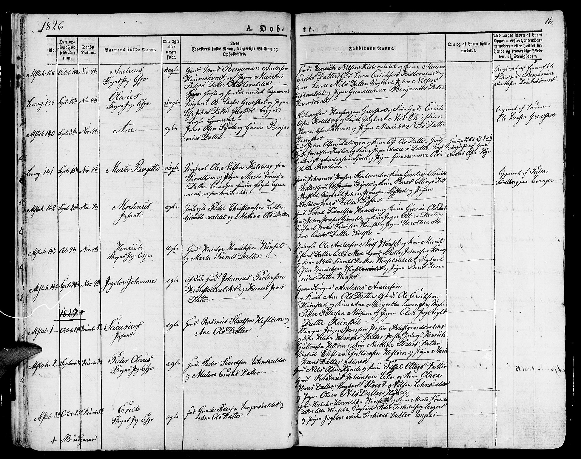 Ministerialprotokoller, klokkerbøker og fødselsregistre - Nord-Trøndelag, AV/SAT-A-1458/717/L0152: Parish register (official) no. 717A05 /1, 1825-1836, p. 16