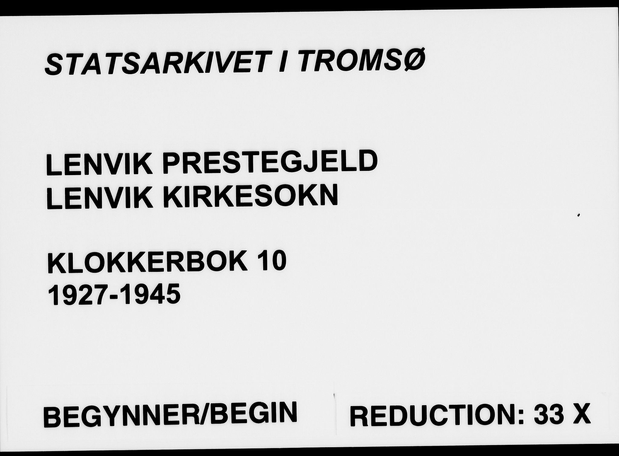 Lenvik sokneprestembete, AV/SATØ-S-1310/H/Ha/Hab/L0010klokker: Parish register (copy) no. 10, 1927-1945
