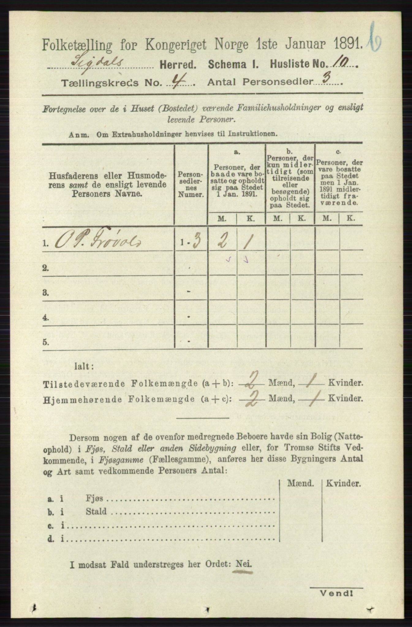 RA, 1891 census for 0621 Sigdal, 1891, p. 4633