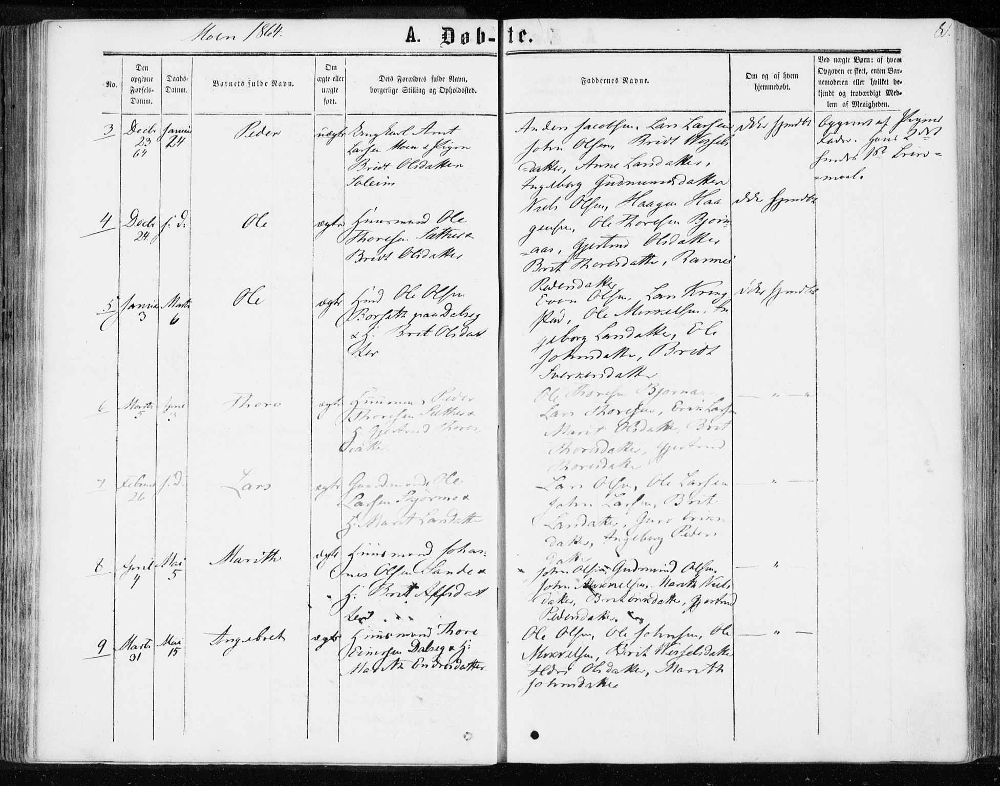 Ministerialprotokoller, klokkerbøker og fødselsregistre - Møre og Romsdal, SAT/A-1454/595/L1045: Parish register (official) no. 595A07, 1863-1873, p. 81
