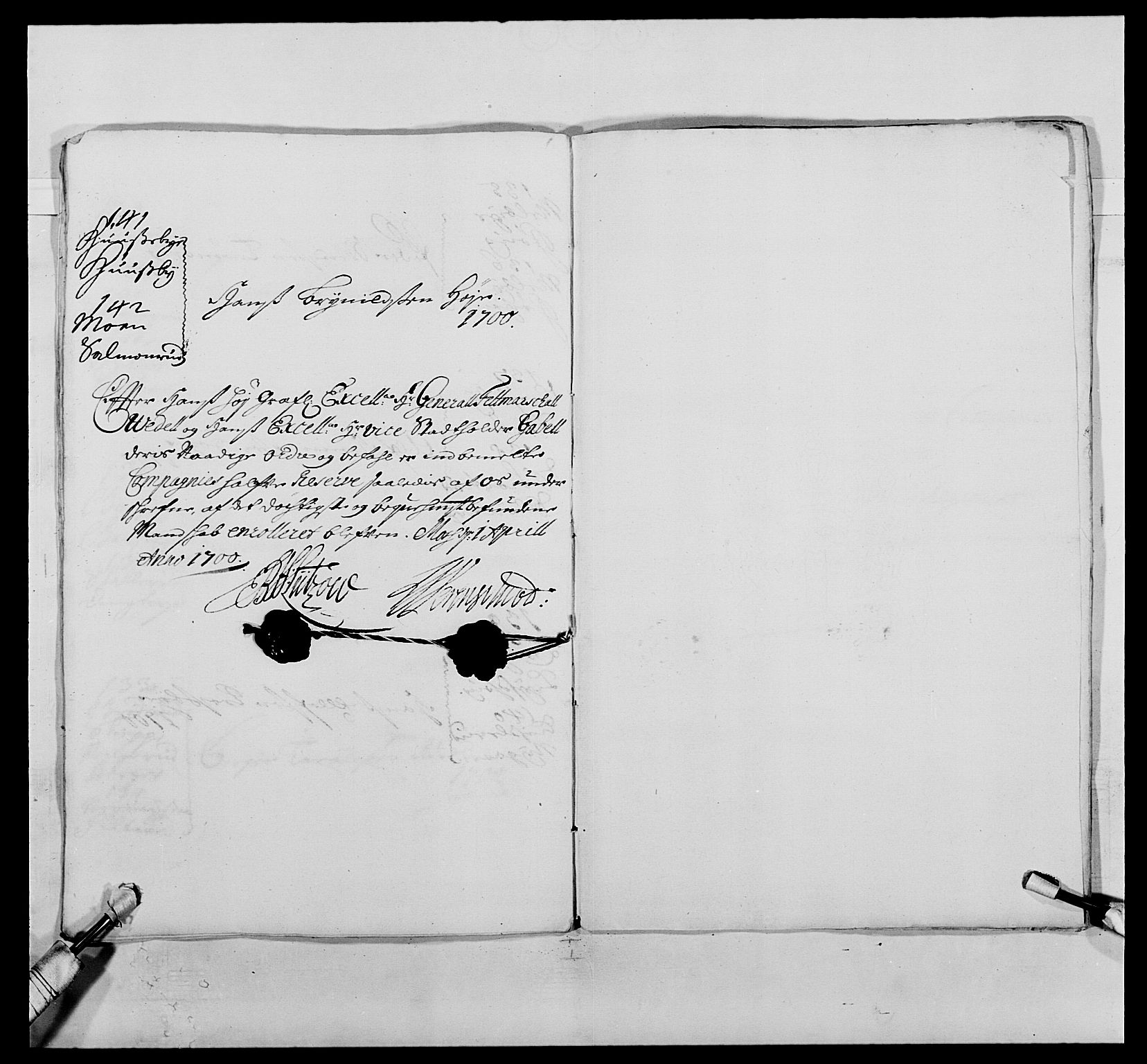 Kommanderende general (KG I) med Det norske krigsdirektorium, AV/RA-EA-5419/E/Ea/L0494: Smålenske regiment, 1697-1717, p. 229