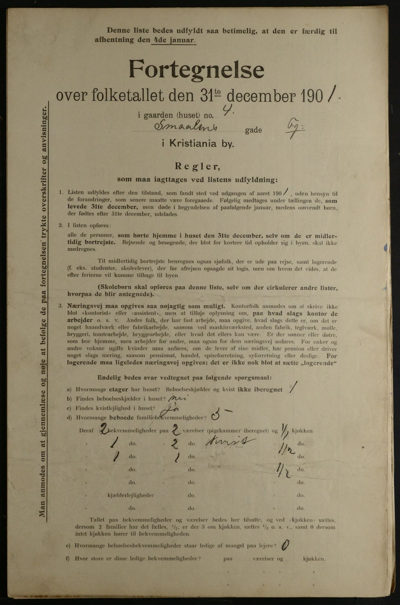 OBA, Municipal Census 1901 for Kristiania, 1901, p. 15062