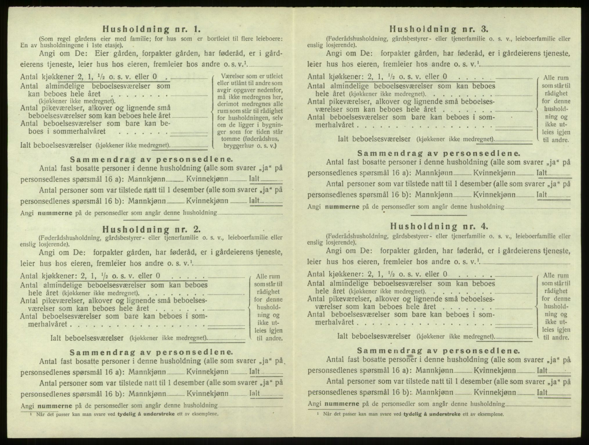 SAB, 1920 census for Hamre, 1920, p. 111