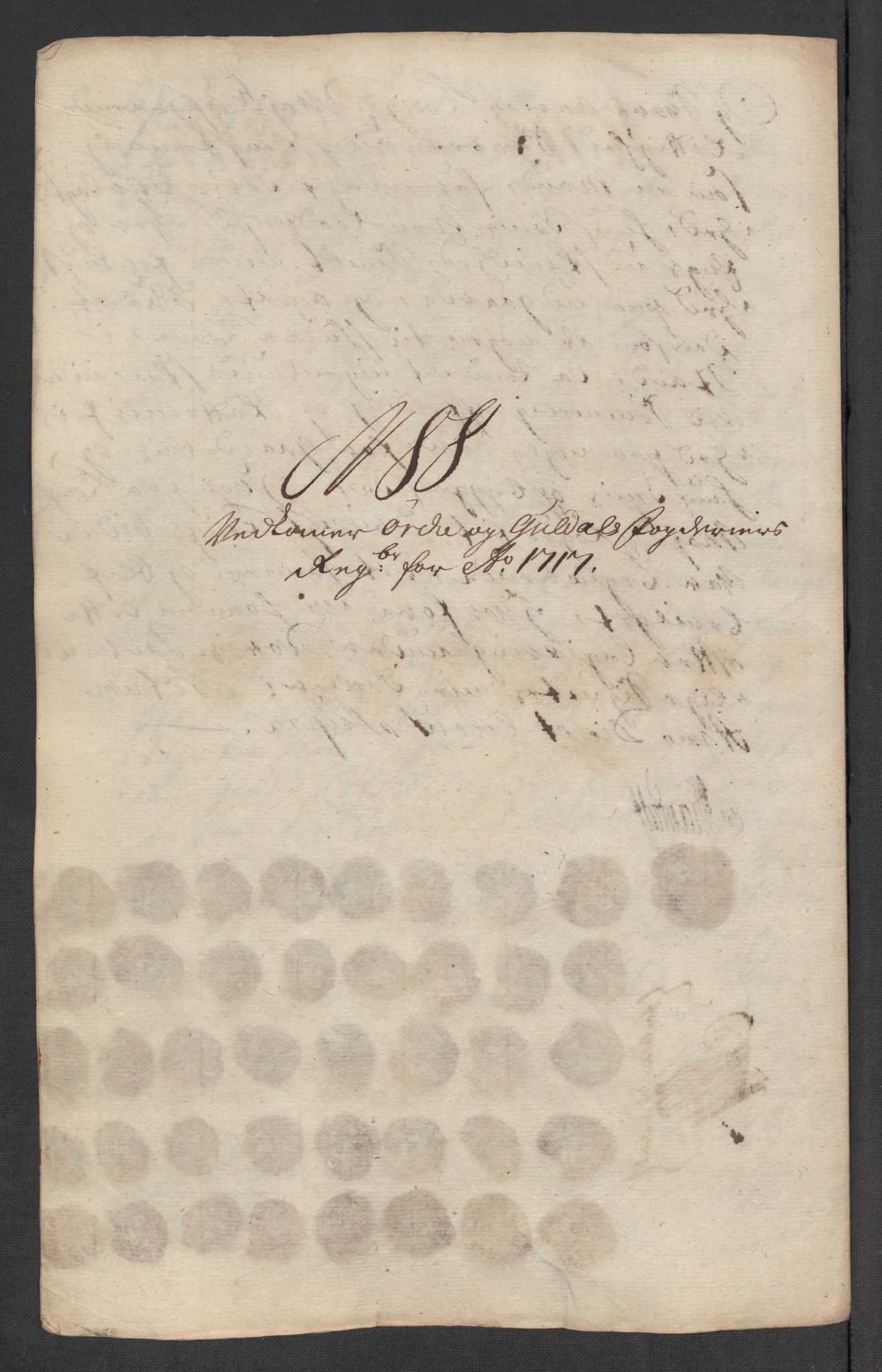 Rentekammeret inntil 1814, Reviderte regnskaper, Fogderegnskap, RA/EA-4092/R60/L3969: Fogderegnskap Orkdal og Gauldal, 1717, p. 573