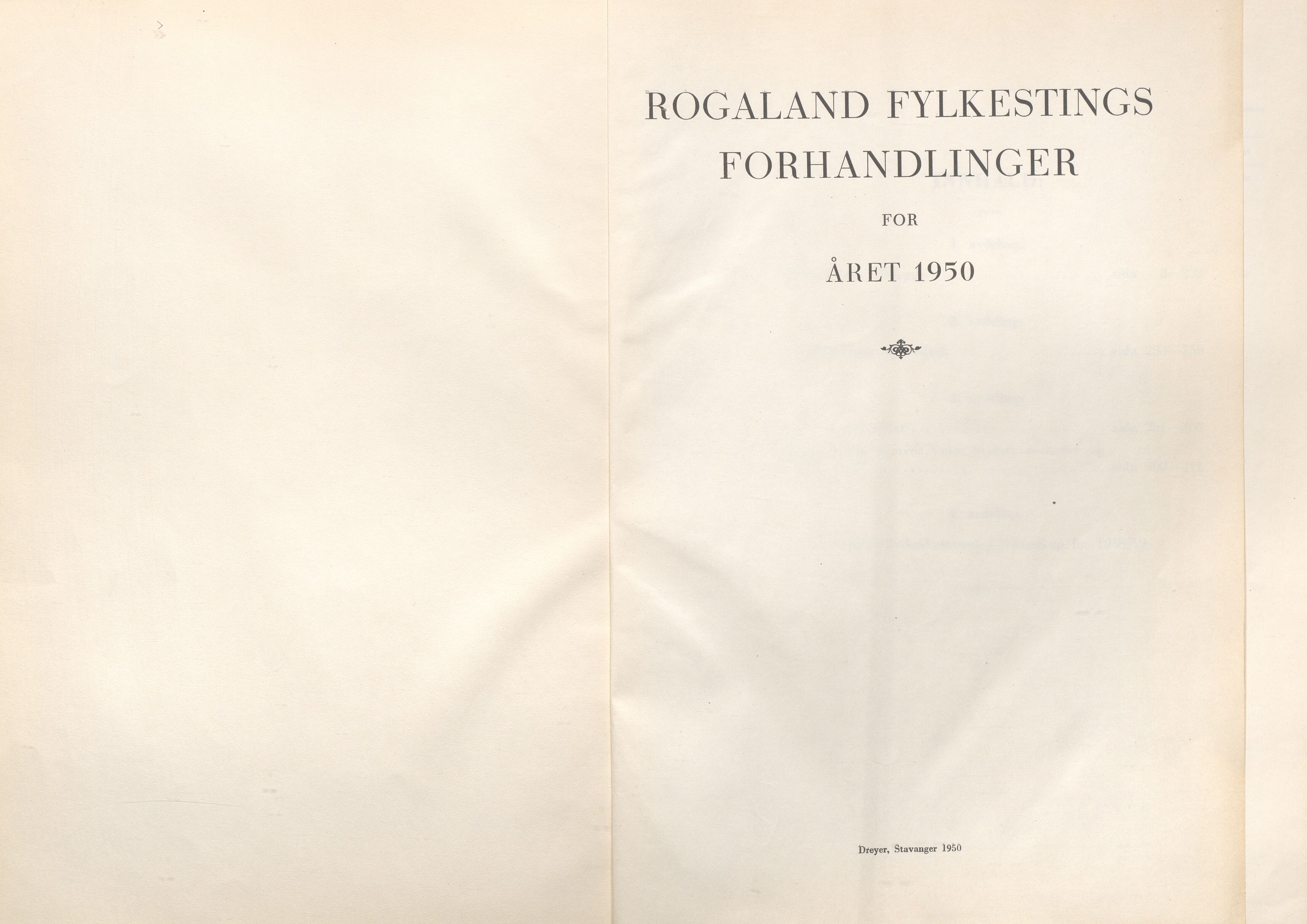 Rogaland fylkeskommune - Fylkesrådmannen , IKAR/A-900/A/Aa/Aaa/L0069: Møtebok , 1950