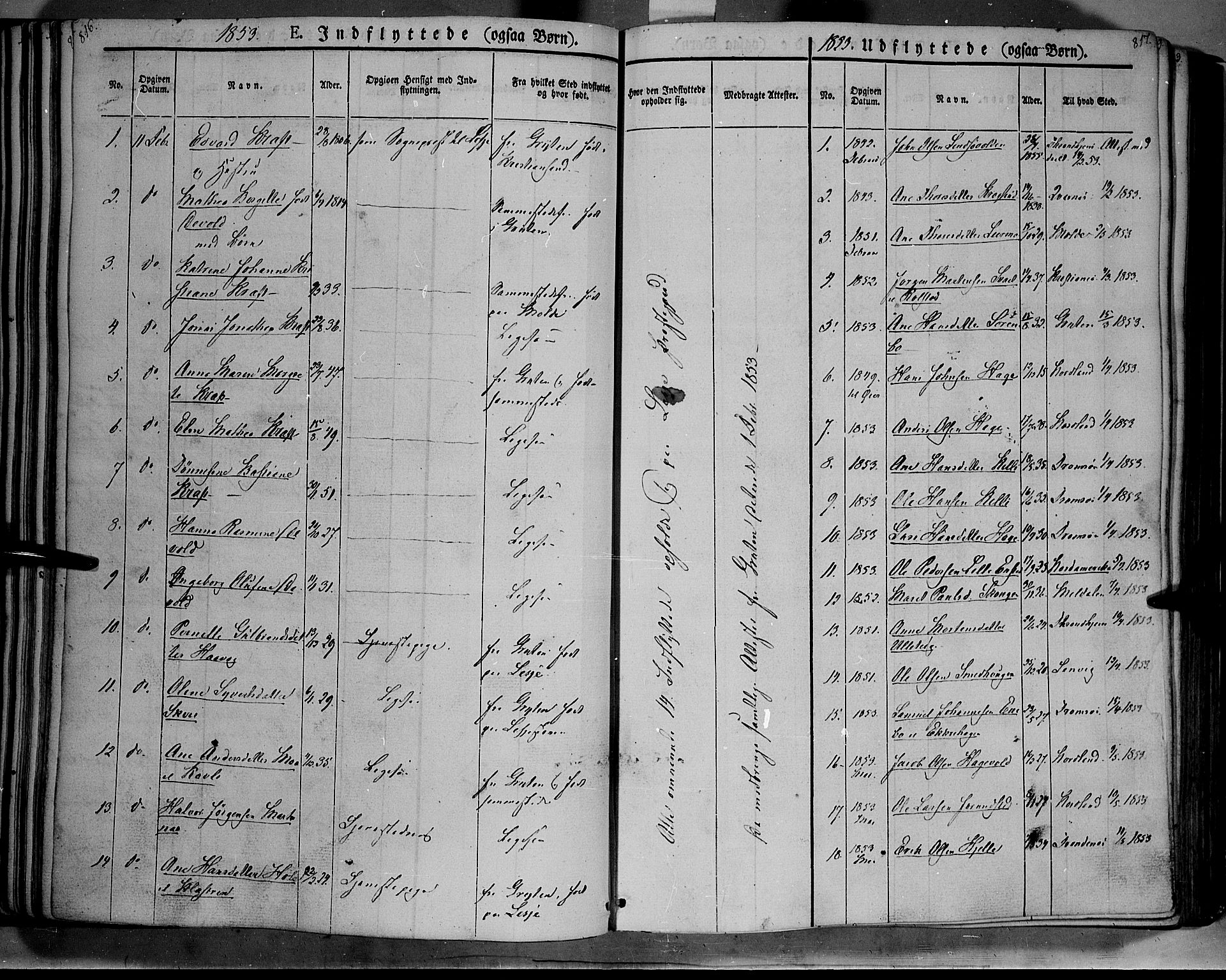 Lesja prestekontor, SAH/PREST-068/H/Ha/Haa/L0006: Parish register (official) no. 6B, 1843-1854, p. 816-817