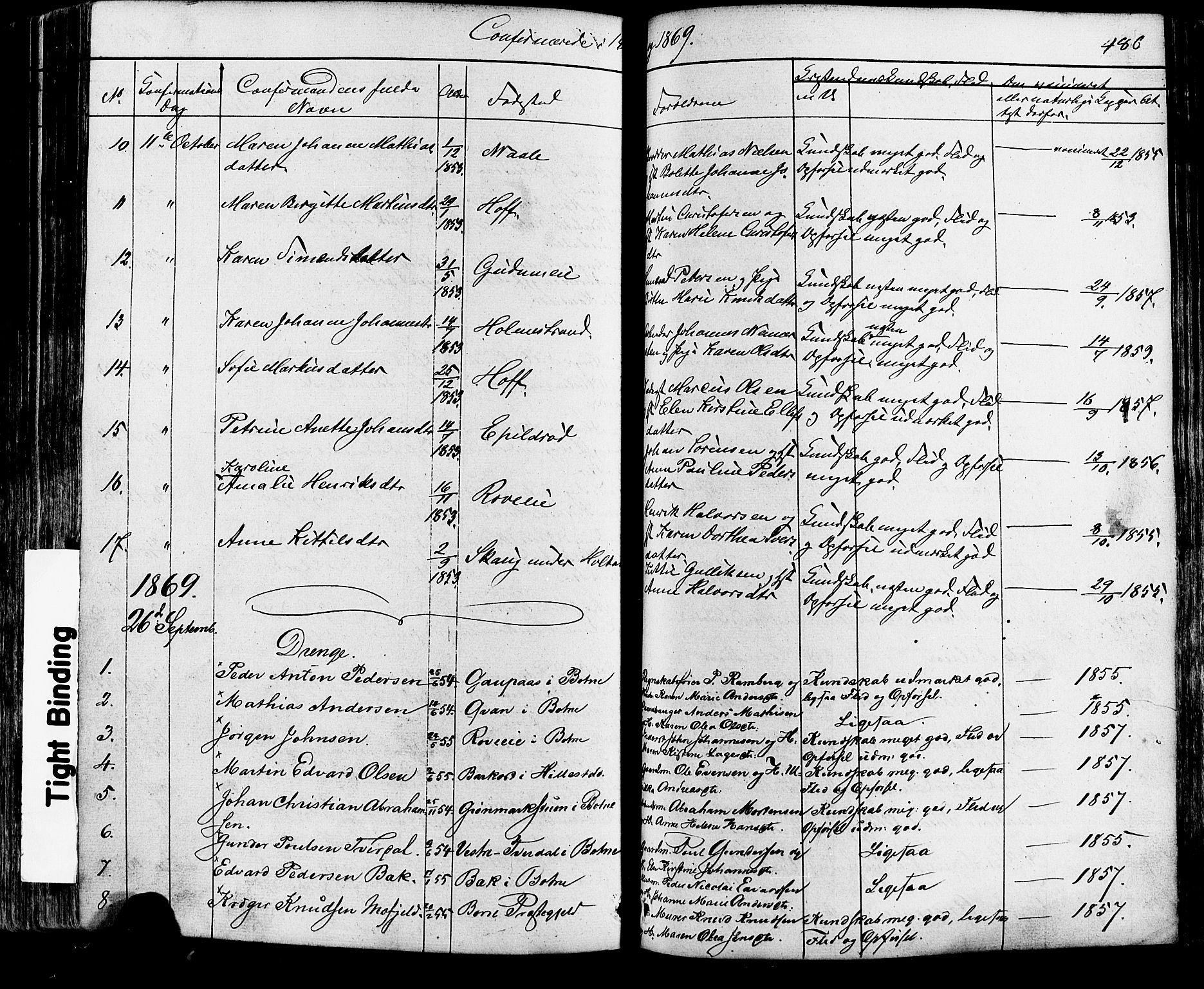 Botne kirkebøker, AV/SAKO-A-340/F/Fa/L0006: Parish register (official) no. I 6, 1836-1877, p. 486