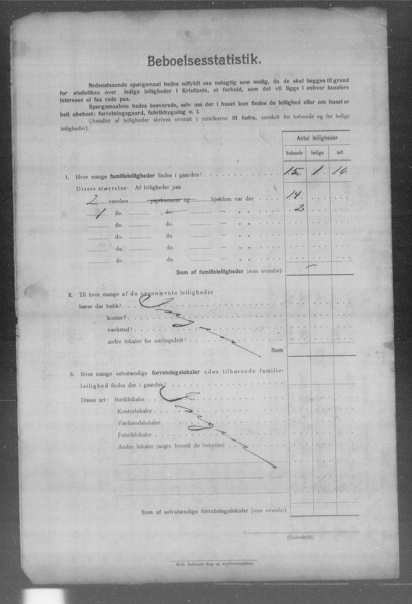 OBA, Municipal Census 1904 for Kristiania, 1904, p. 1124