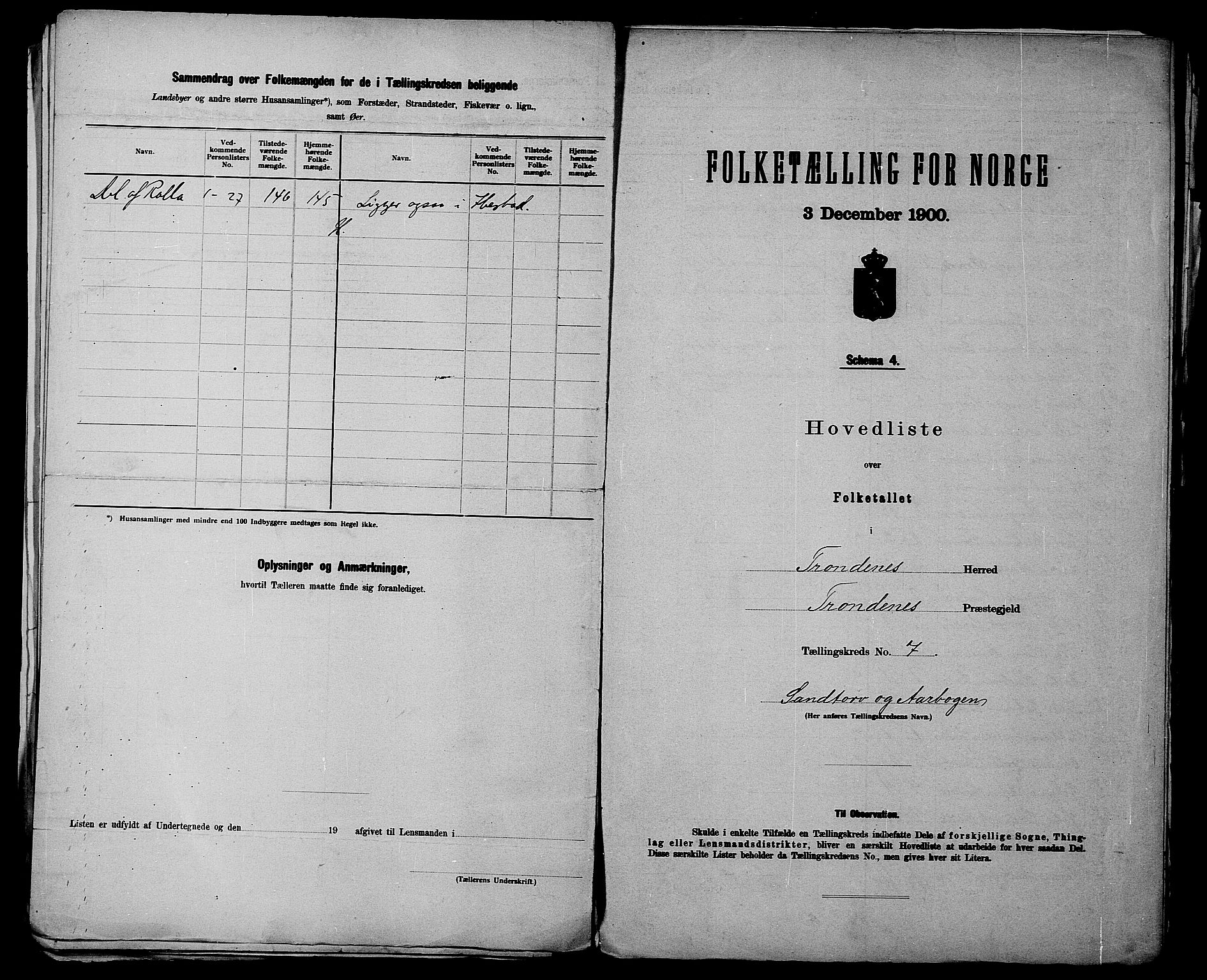 SATØ, 1900 census for Trondenes, 1900, p. 23