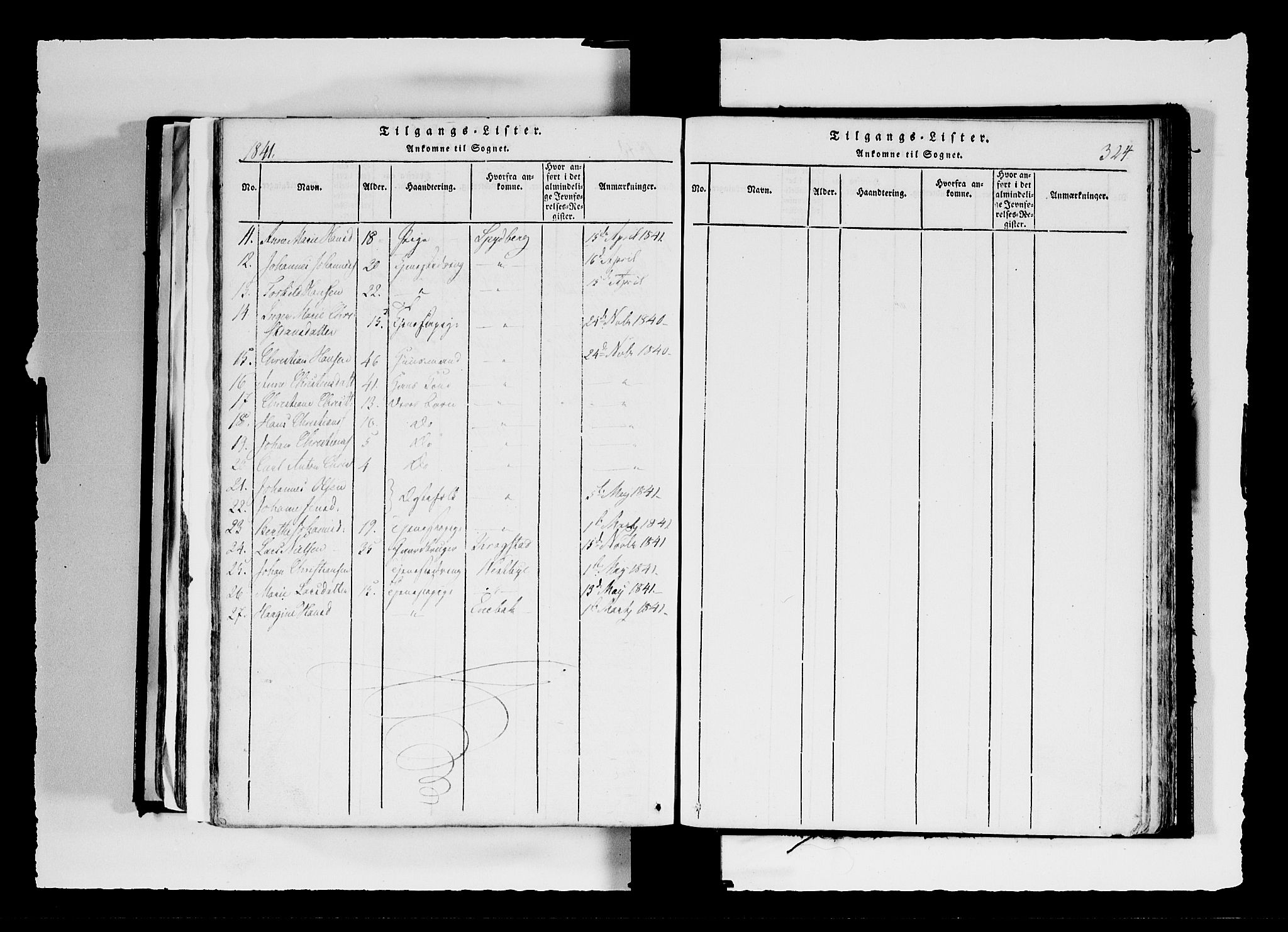 Hobøl prestekontor Kirkebøker, AV/SAO-A-2002/F/Fa/L0002: Parish register (official) no. I 2, 1814-1841, p. 324