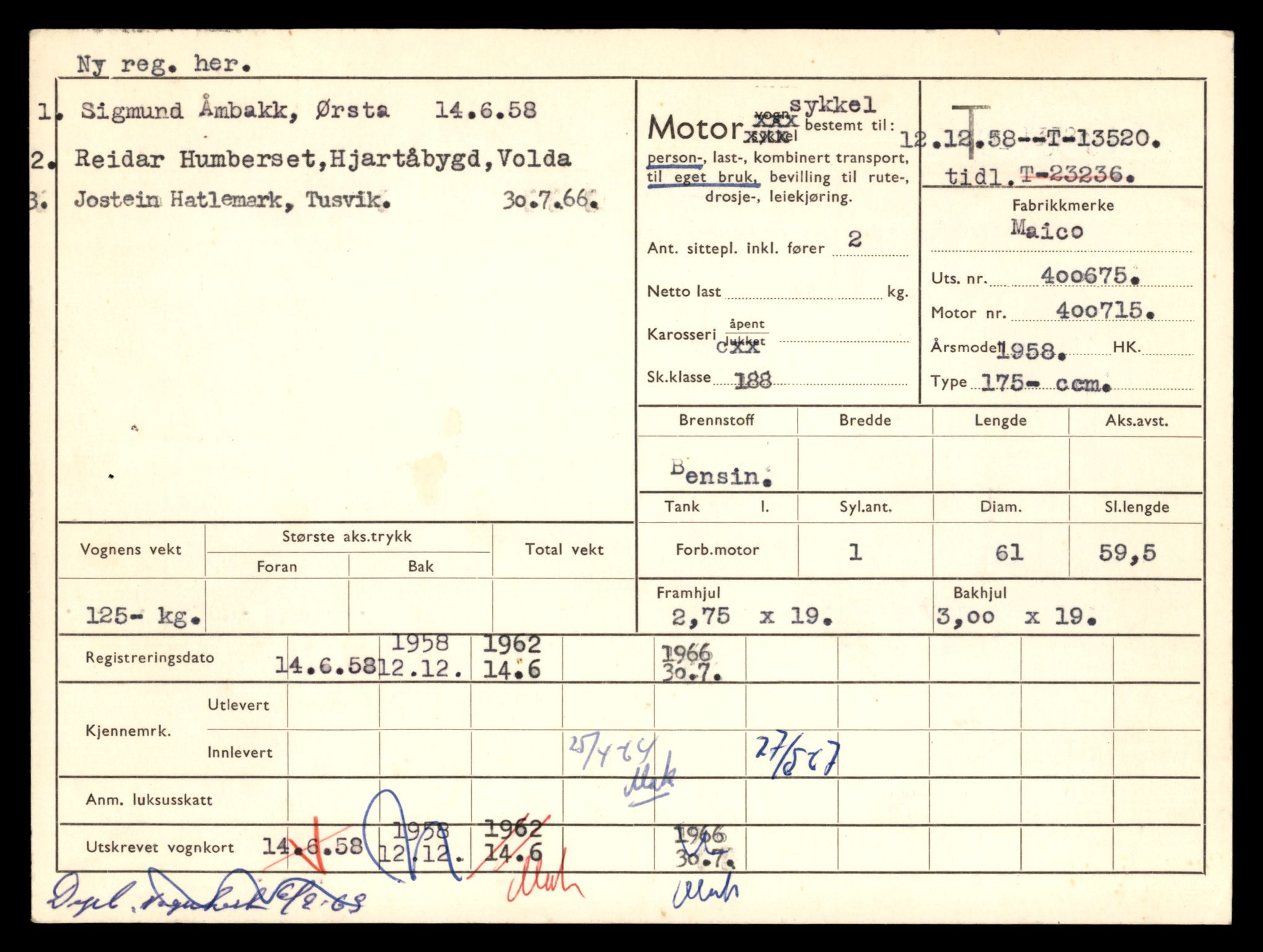 Møre og Romsdal vegkontor - Ålesund trafikkstasjon, AV/SAT-A-4099/F/Fe/L0039: Registreringskort for kjøretøy T 13361 - T 13530, 1927-1998, p. 2801