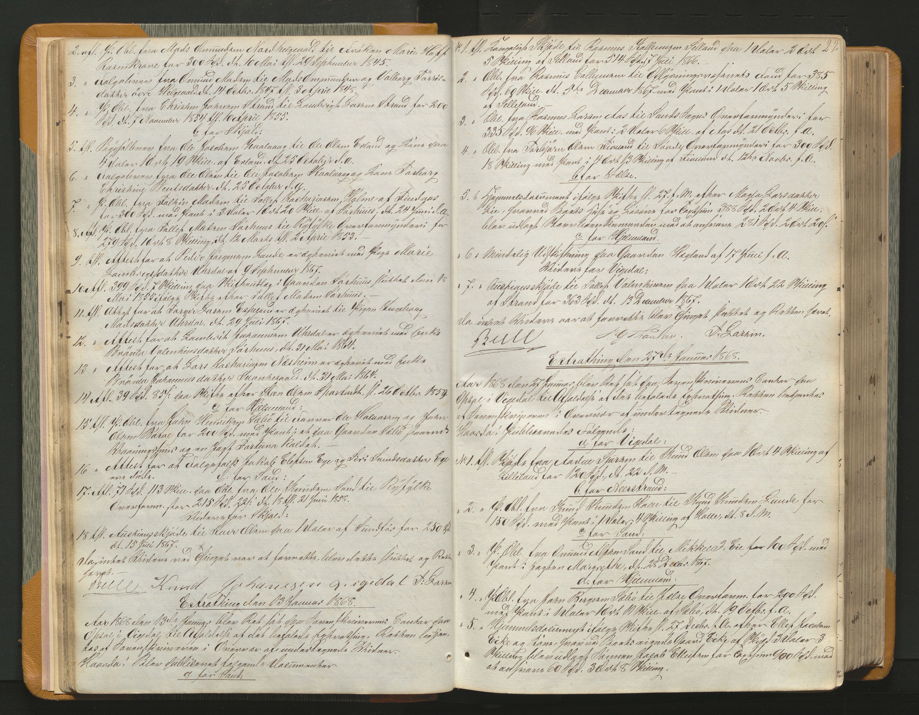 Ryfylke tingrett, AV/SAST-A-100055/001/I/IB/IB0/L0011: Tingbok, Ryfylke, 1867-1879, p. 21b-22a