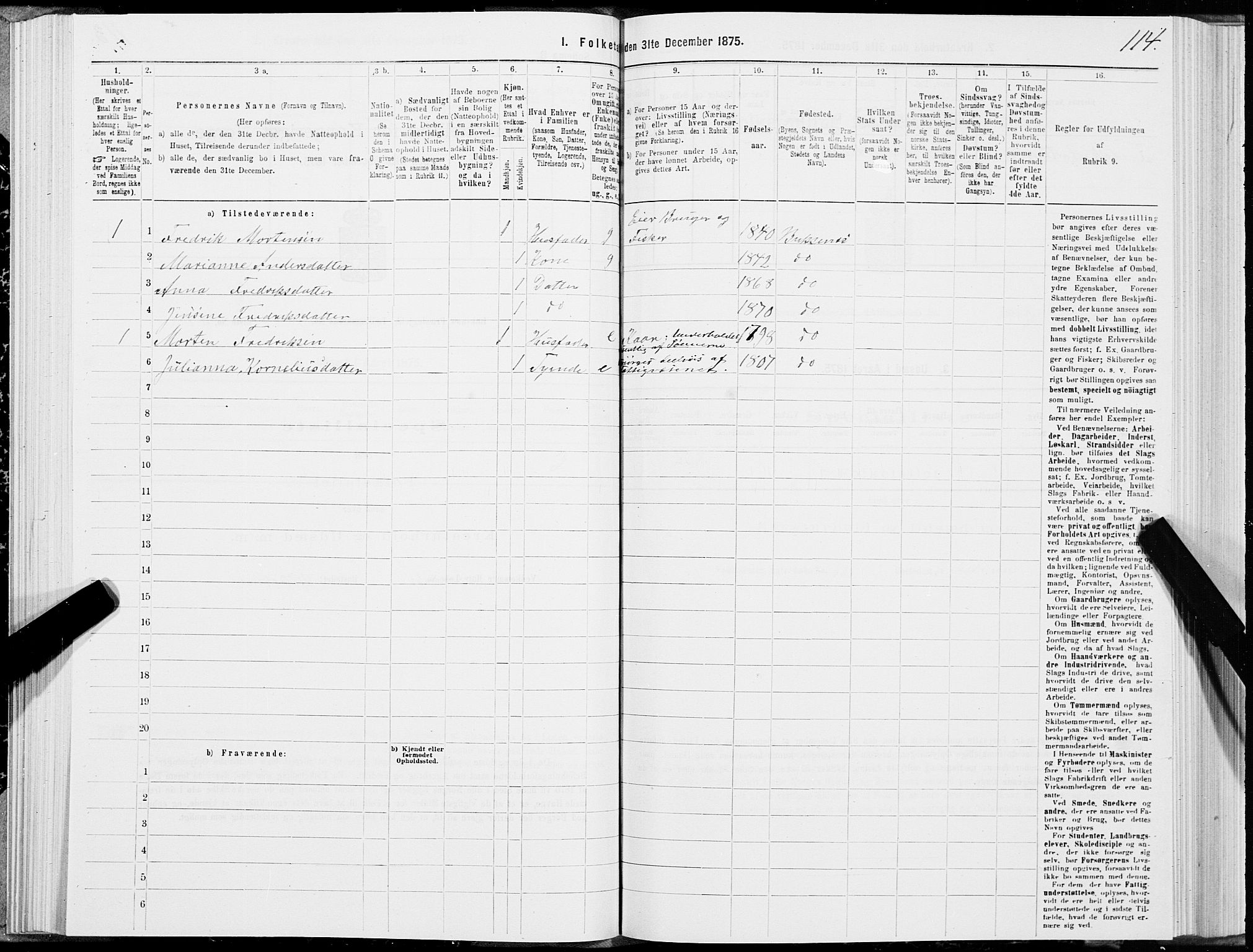 SAT, 1875 census for 1860P Buksnes, 1875, p. 2114