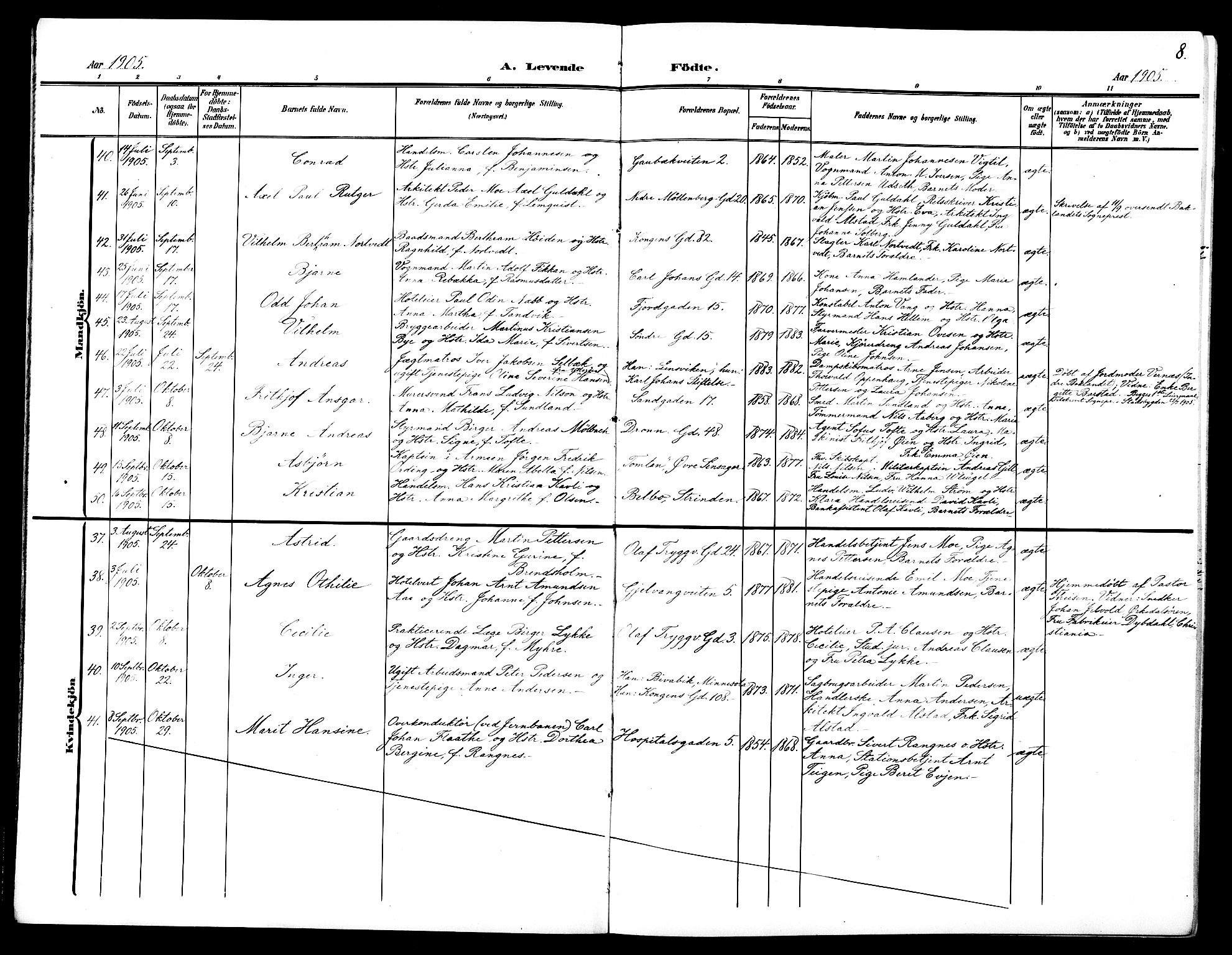 Ministerialprotokoller, klokkerbøker og fødselsregistre - Sør-Trøndelag, SAT/A-1456/602/L0146: Parish register (copy) no. 602C14, 1904-1914, p. 8