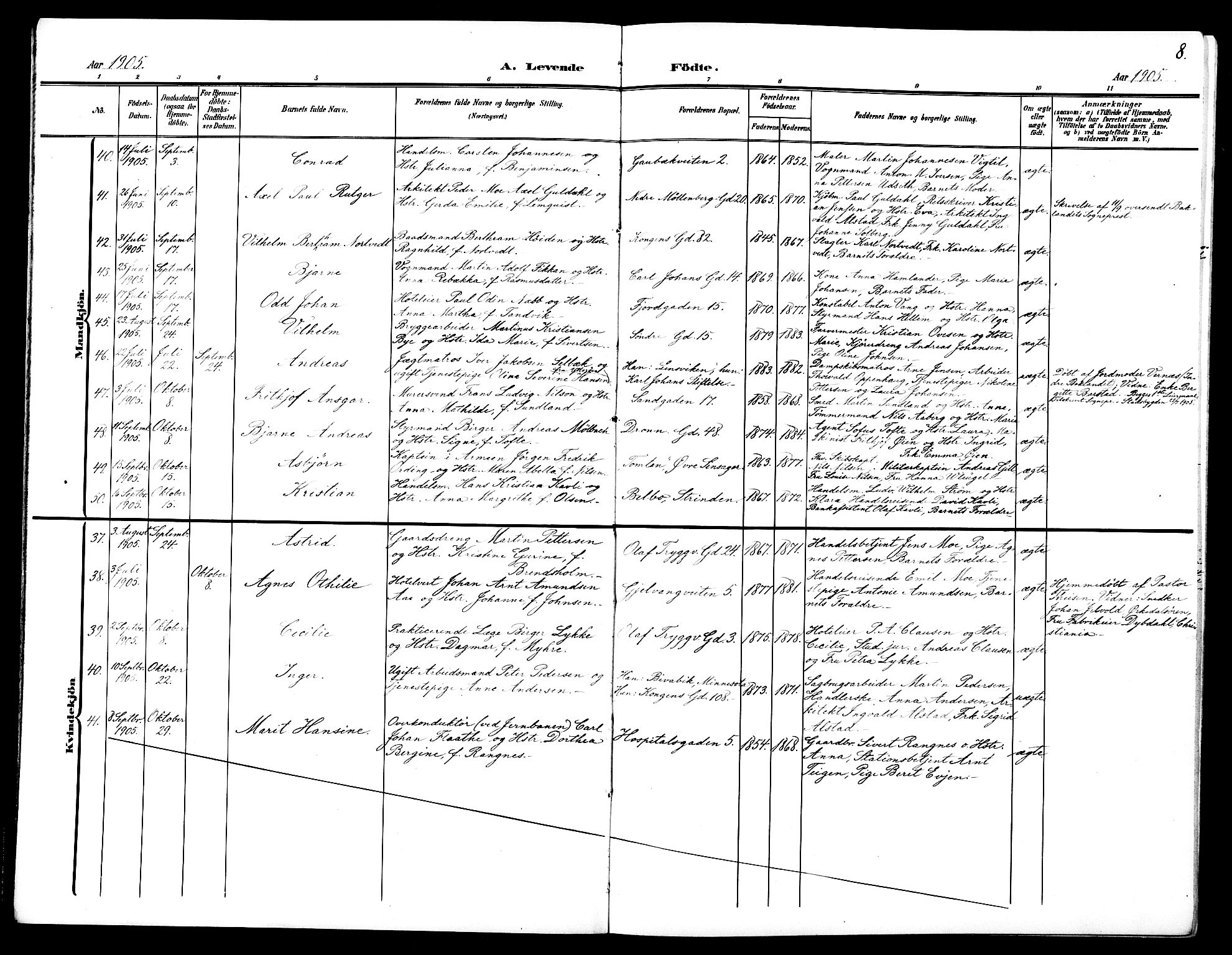 Ministerialprotokoller, klokkerbøker og fødselsregistre - Sør-Trøndelag, AV/SAT-A-1456/602/L0146: Parish register (copy) no. 602C14, 1904-1914, p. 8