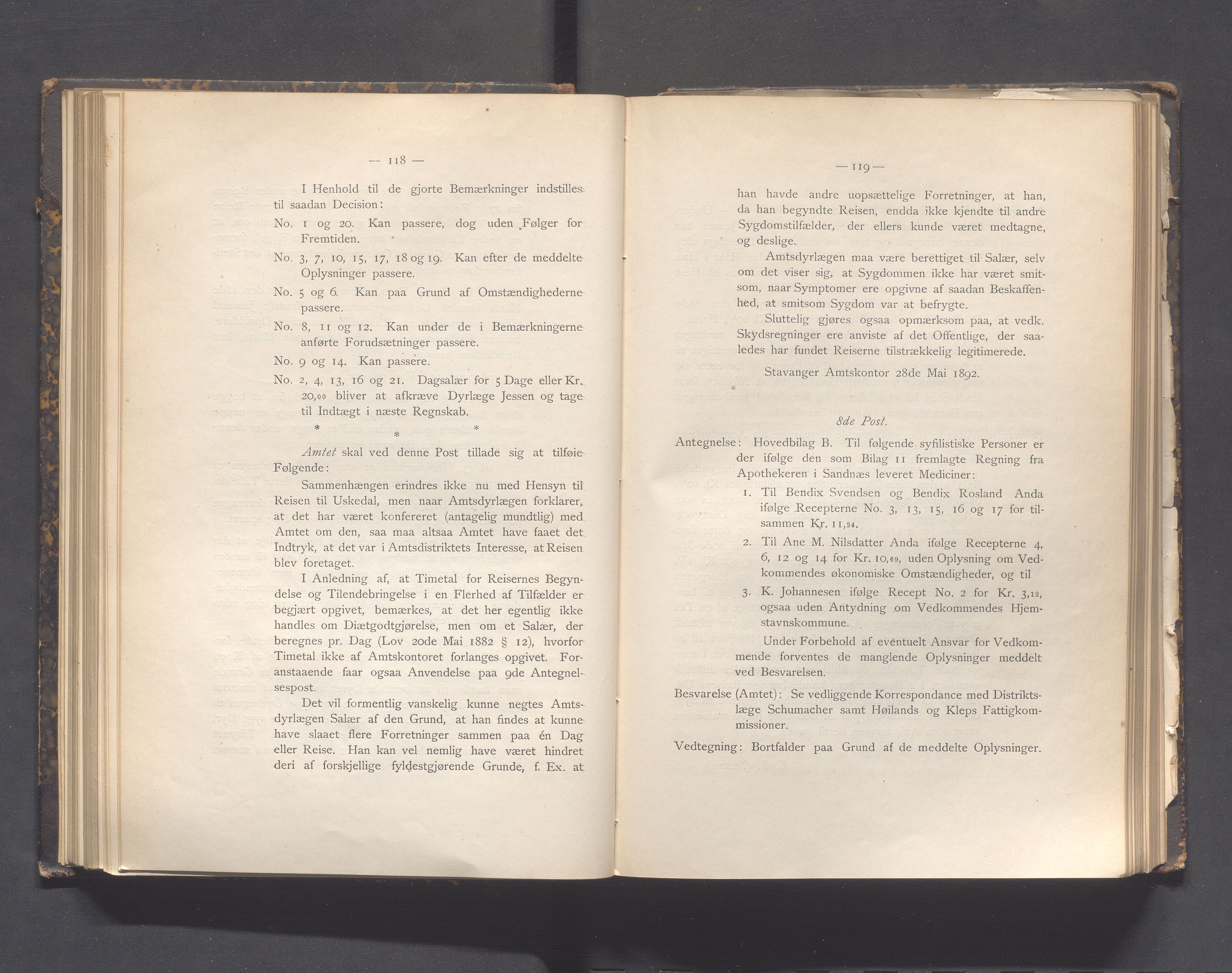 Rogaland fylkeskommune - Fylkesrådmannen , IKAR/A-900/A, 1892, p. 147