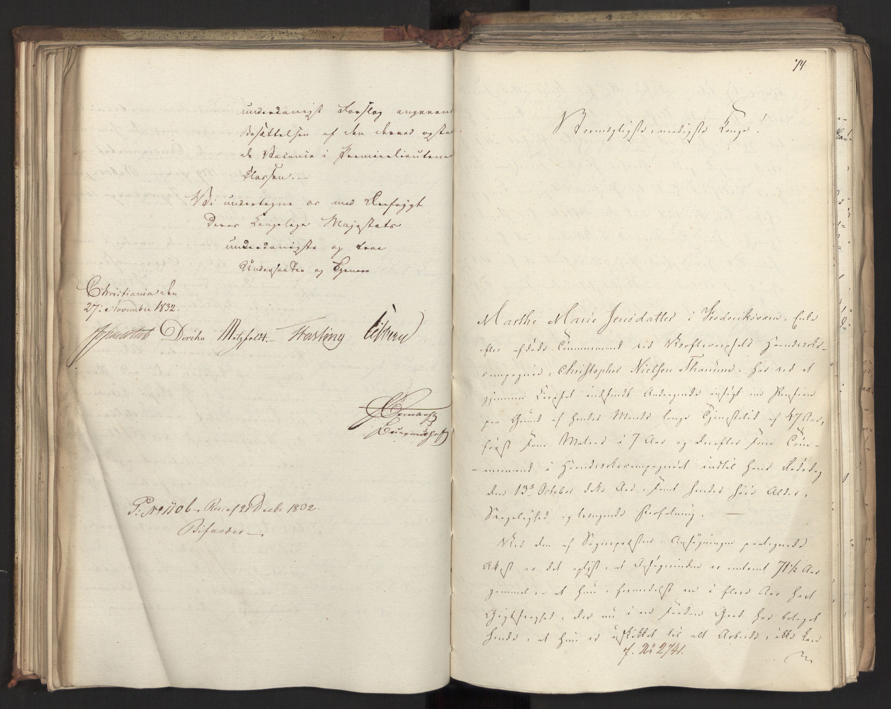 Statsrådsavdelingen i Stockholm, AV/RA-S-1003/D/Da/L0081: Regjeringsinnstillinger nr. 2700-2857, 1832, p. 139
