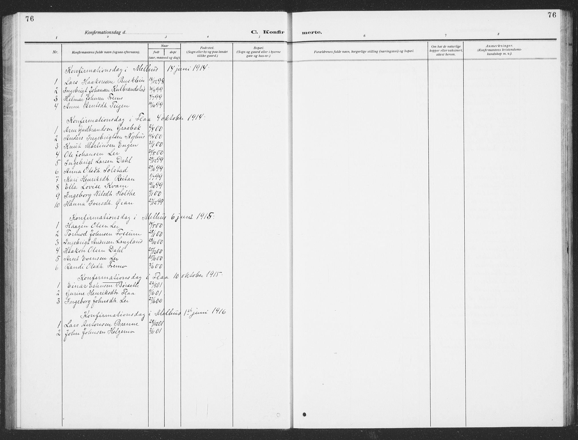 Ministerialprotokoller, klokkerbøker og fødselsregistre - Sør-Trøndelag, SAT/A-1456/693/L1124: Parish register (copy) no. 693C05, 1911-1941, p. 76