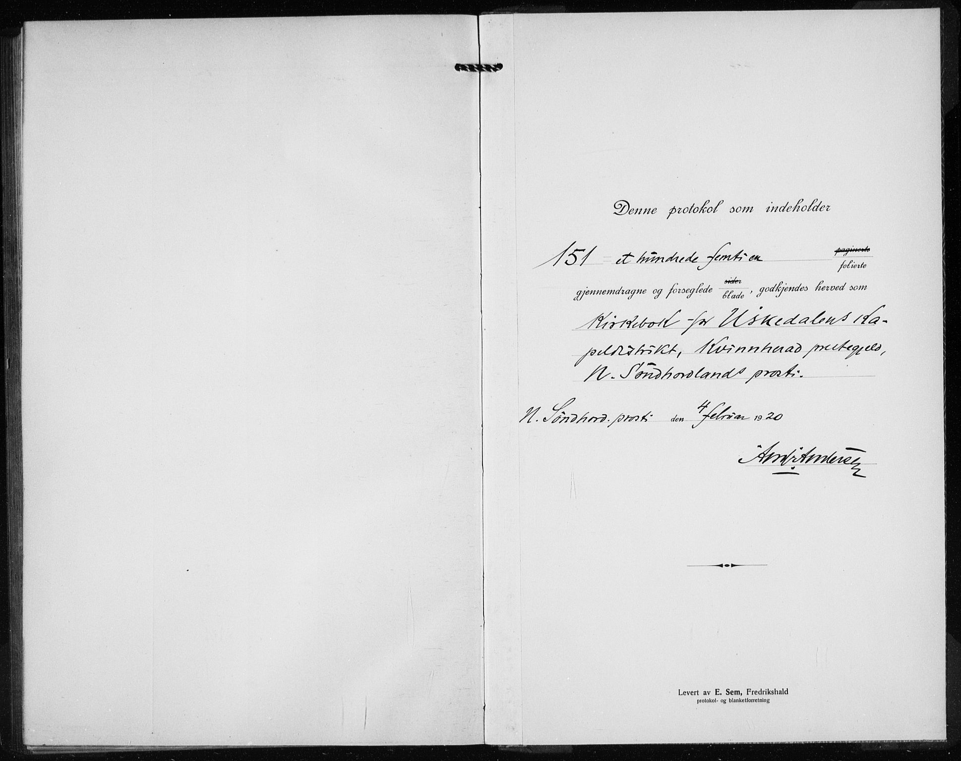 Kvinnherad sokneprestembete, SAB/A-76401/H/Haa: Parish register (official) no. G  1, 1920-1927