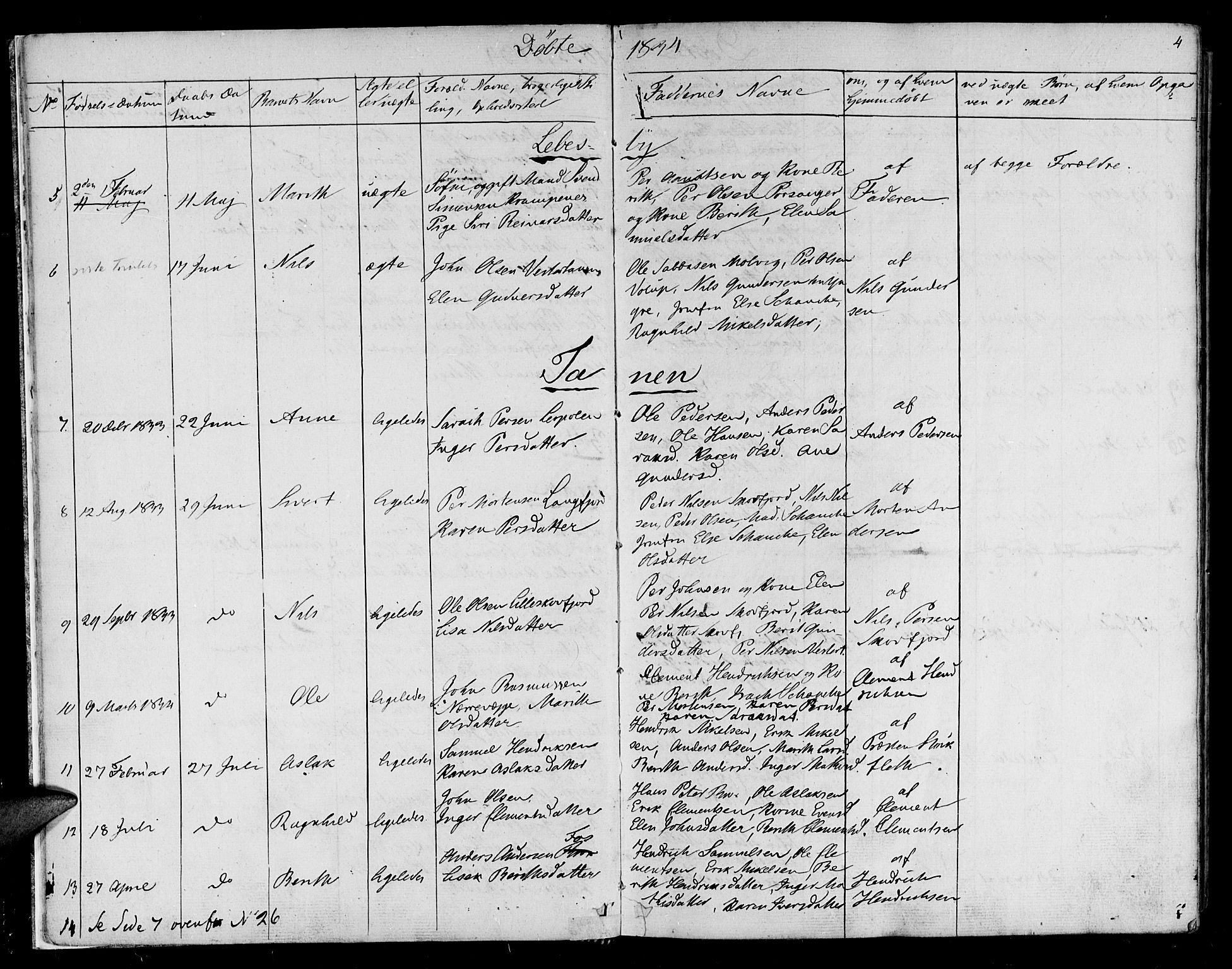 Lebesby sokneprestkontor, AV/SATØ-S-1353/H/Ha/L0003kirke: Parish register (official) no. 3, 1833-1852, p. 4