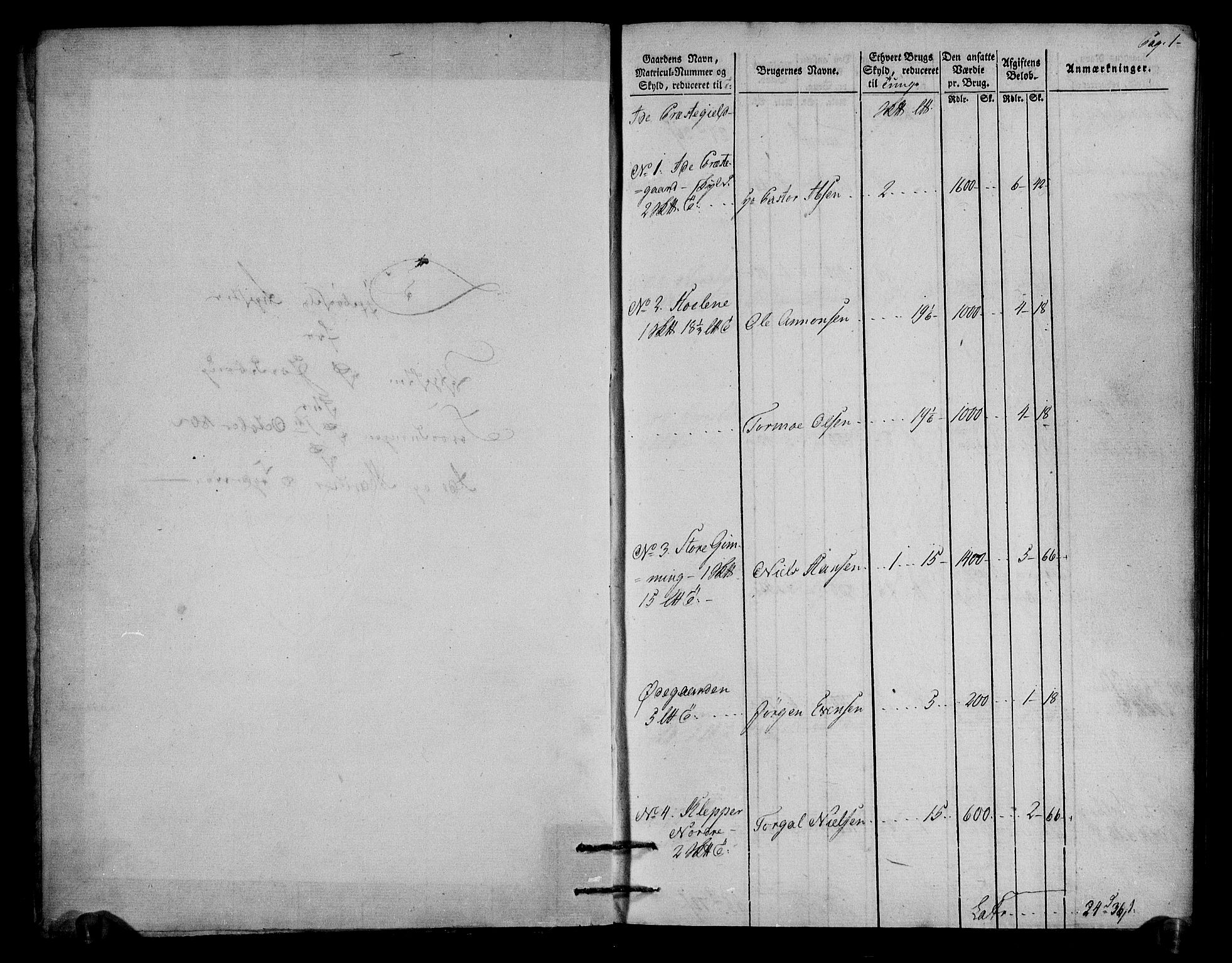 Rentekammeret inntil 1814, Realistisk ordnet avdeling, AV/RA-EA-4070/N/Ne/Nea/L0006: Idd og Marker fogderi. Oppebørselsregister, 1803, p. 3