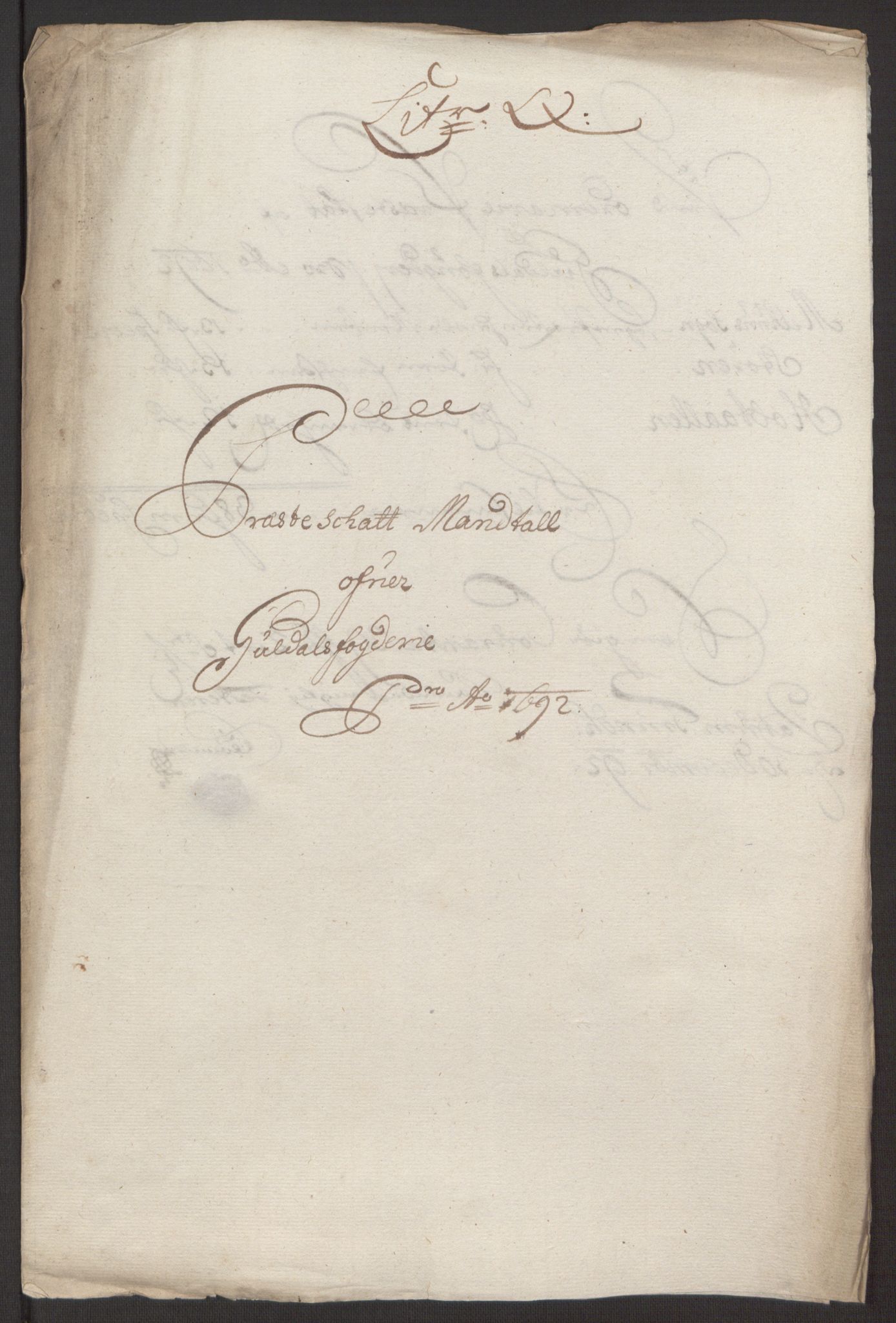 Rentekammeret inntil 1814, Reviderte regnskaper, Fogderegnskap, RA/EA-4092/R59/L3942: Fogderegnskap Gauldal, 1692, p. 192