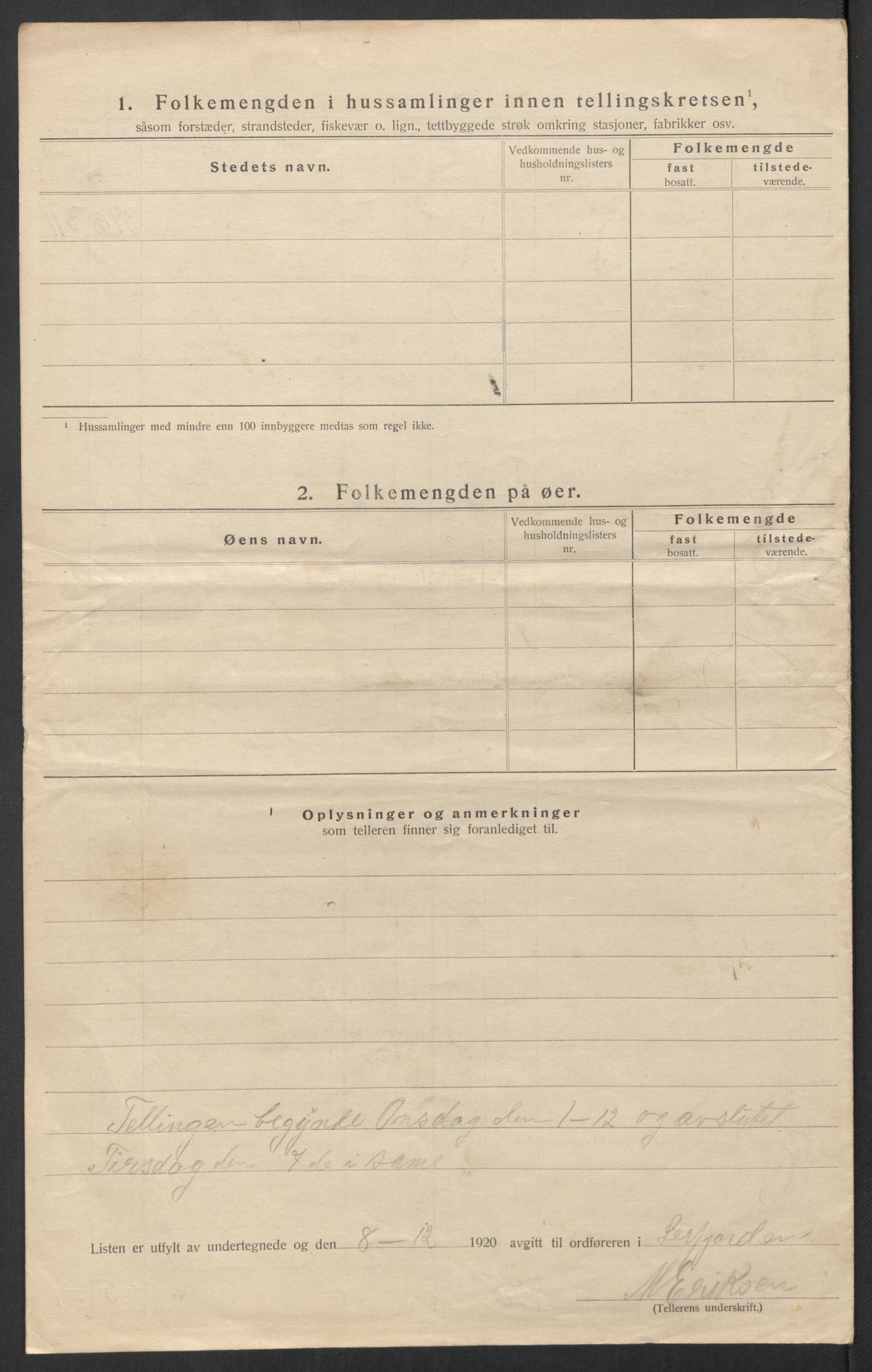 SAT, 1920 census for Leirfjord, 1920, p. 19