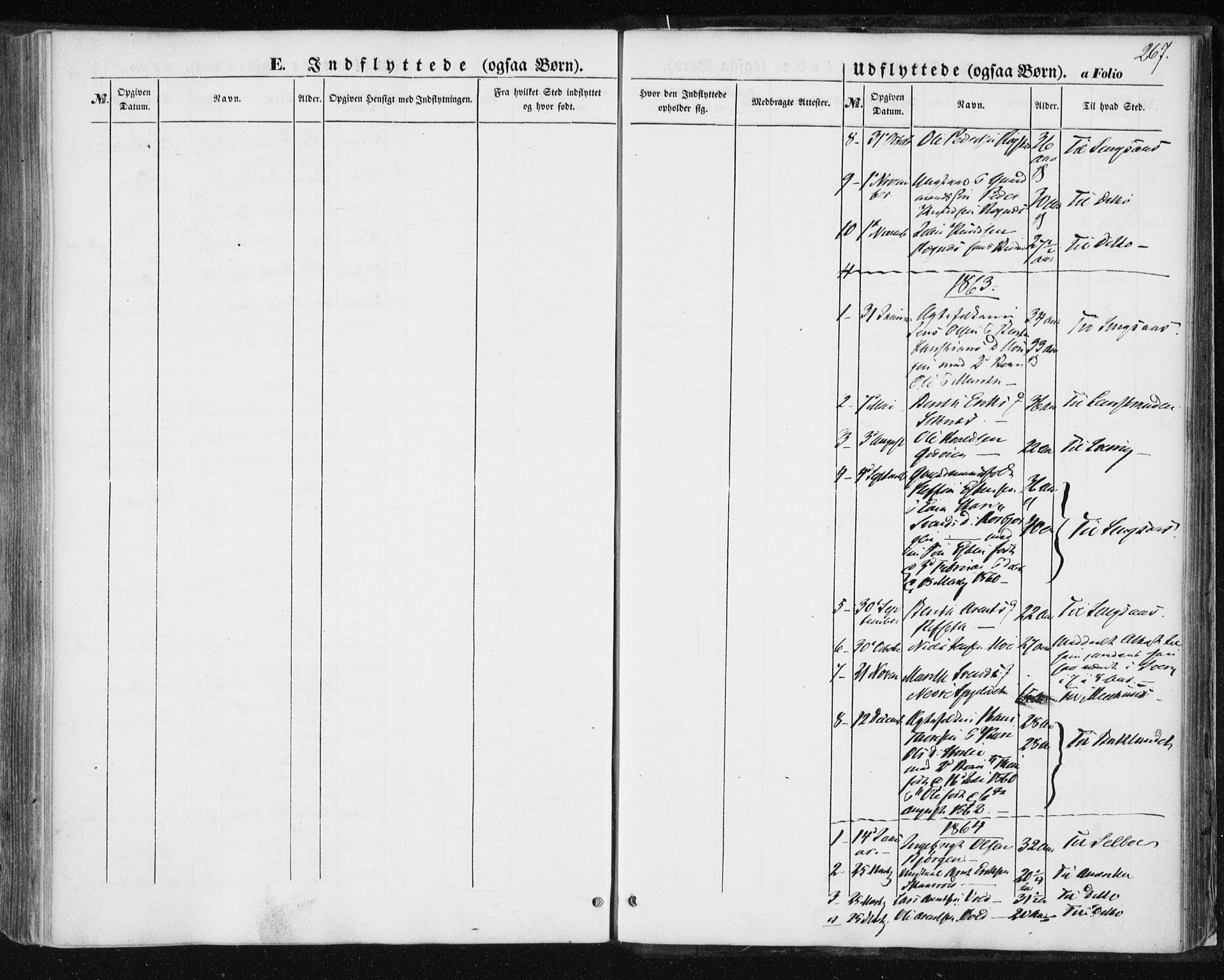Ministerialprotokoller, klokkerbøker og fødselsregistre - Sør-Trøndelag, SAT/A-1456/687/L1000: Parish register (official) no. 687A06, 1848-1869, p. 267