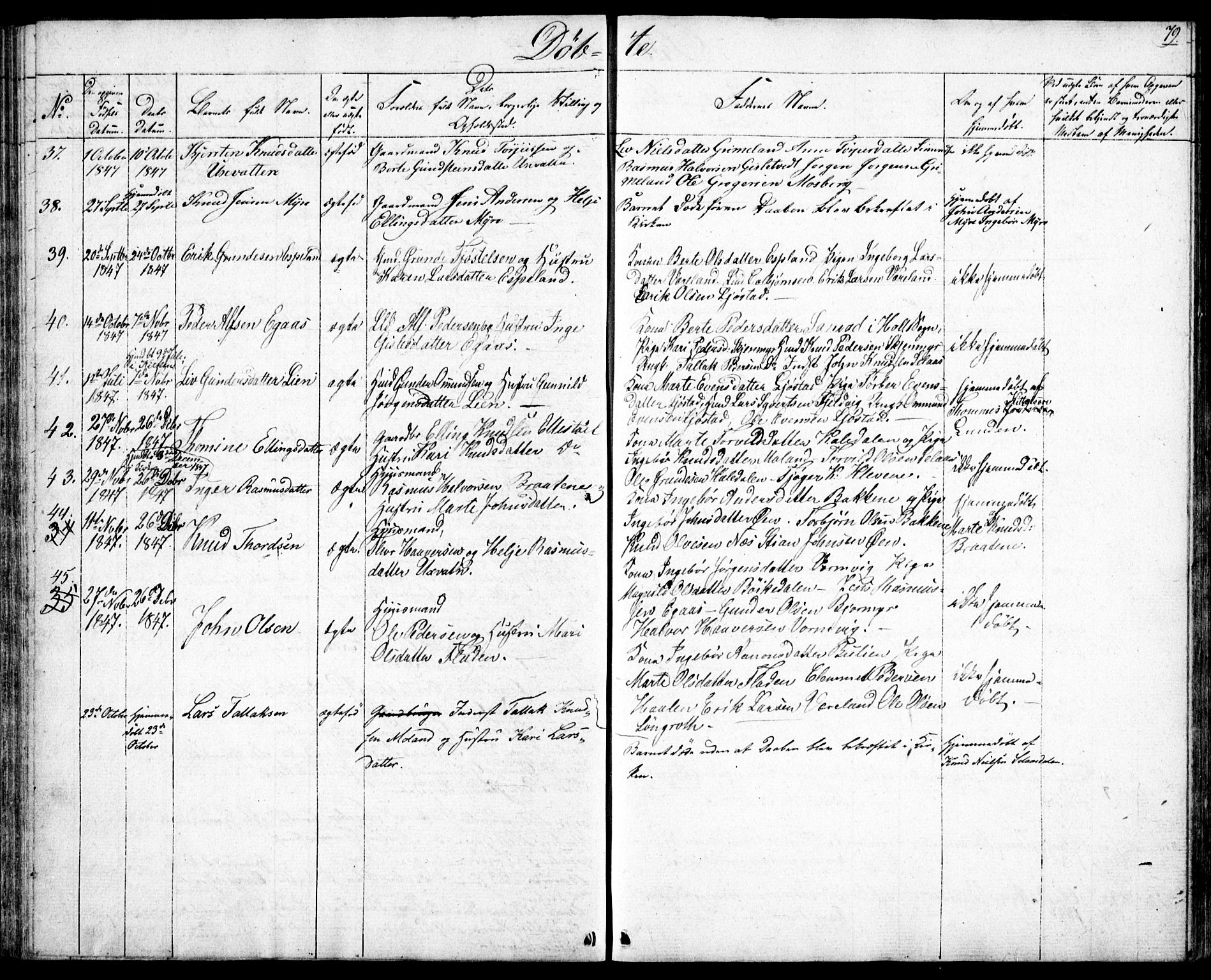 Gjerstad sokneprestkontor, AV/SAK-1111-0014/F/Fb/Fbb/L0002: Parish register (copy) no. B 2, 1831-1862, p. 79