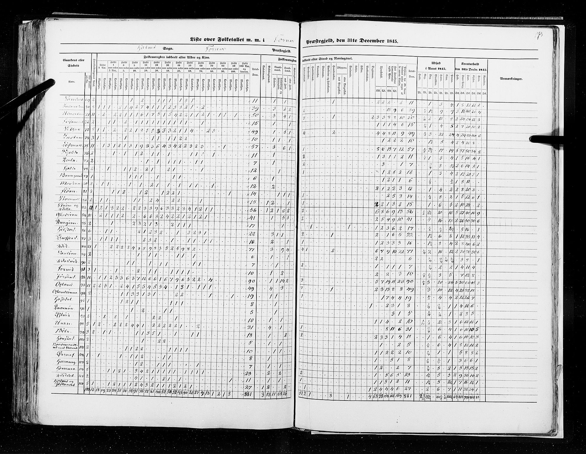 RA, Census 1845, vol. 9A: Nordre Trondhjems amt, 1845, p. 173