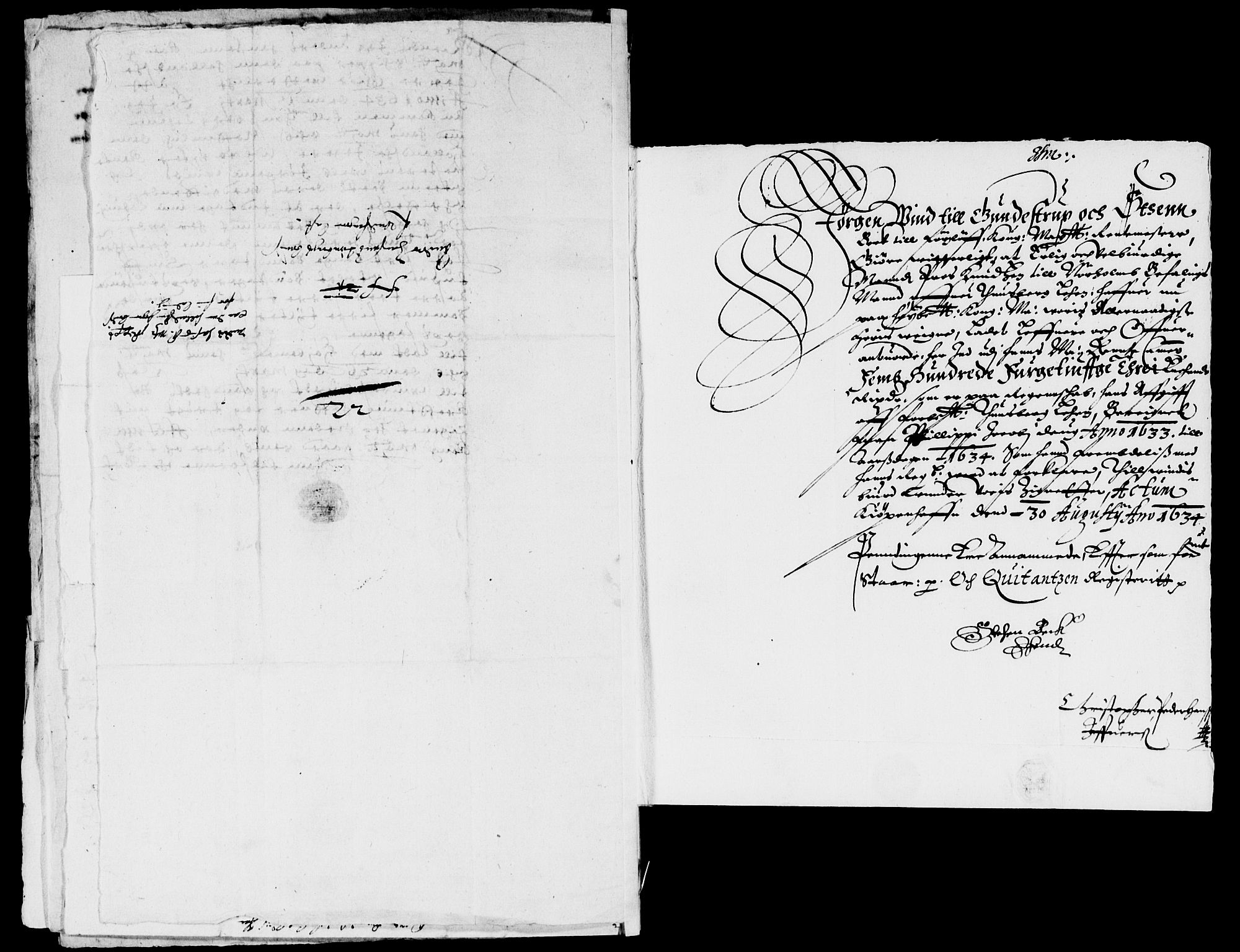 Rentekammeret inntil 1814, Reviderte regnskaper, Lensregnskaper, AV/RA-EA-5023/R/Rb/Rbo/L0014: Tønsberg len, 1632-1634