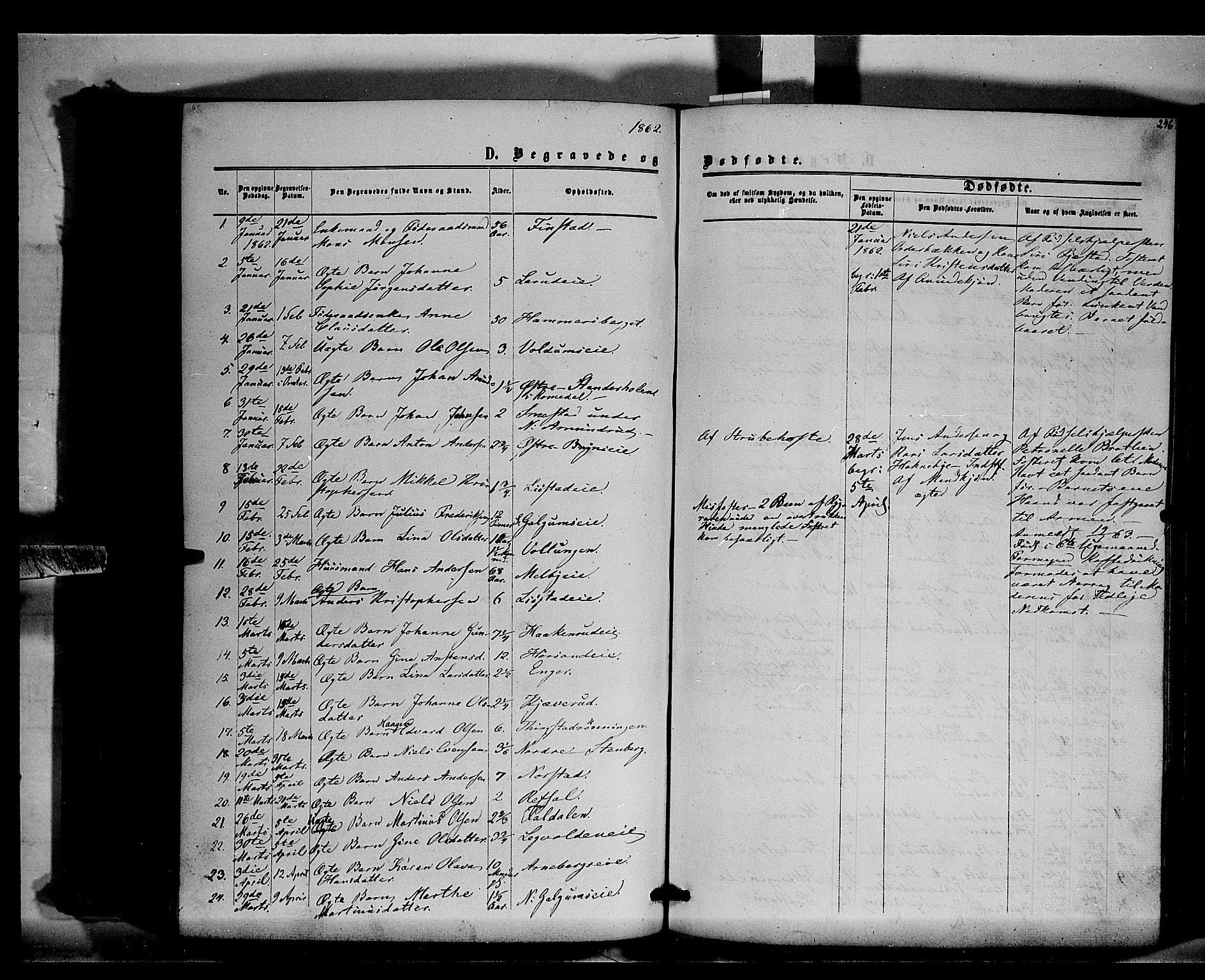 Romedal prestekontor, SAH/PREST-004/K/L0005: Parish register (official) no. 5, 1862-1874, p. 246