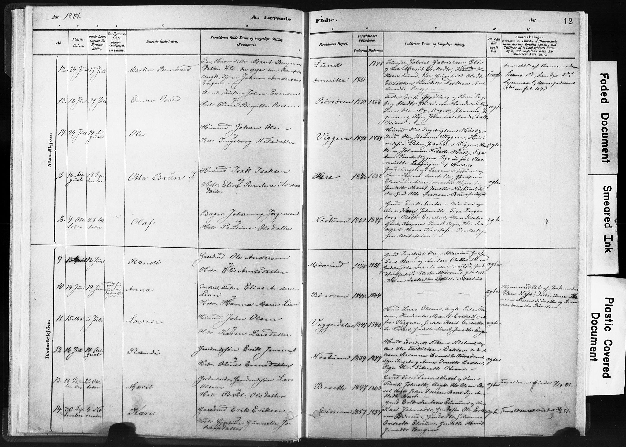 Ministerialprotokoller, klokkerbøker og fødselsregistre - Sør-Trøndelag, AV/SAT-A-1456/665/L0773: Parish register (official) no. 665A08, 1879-1905, p. 12