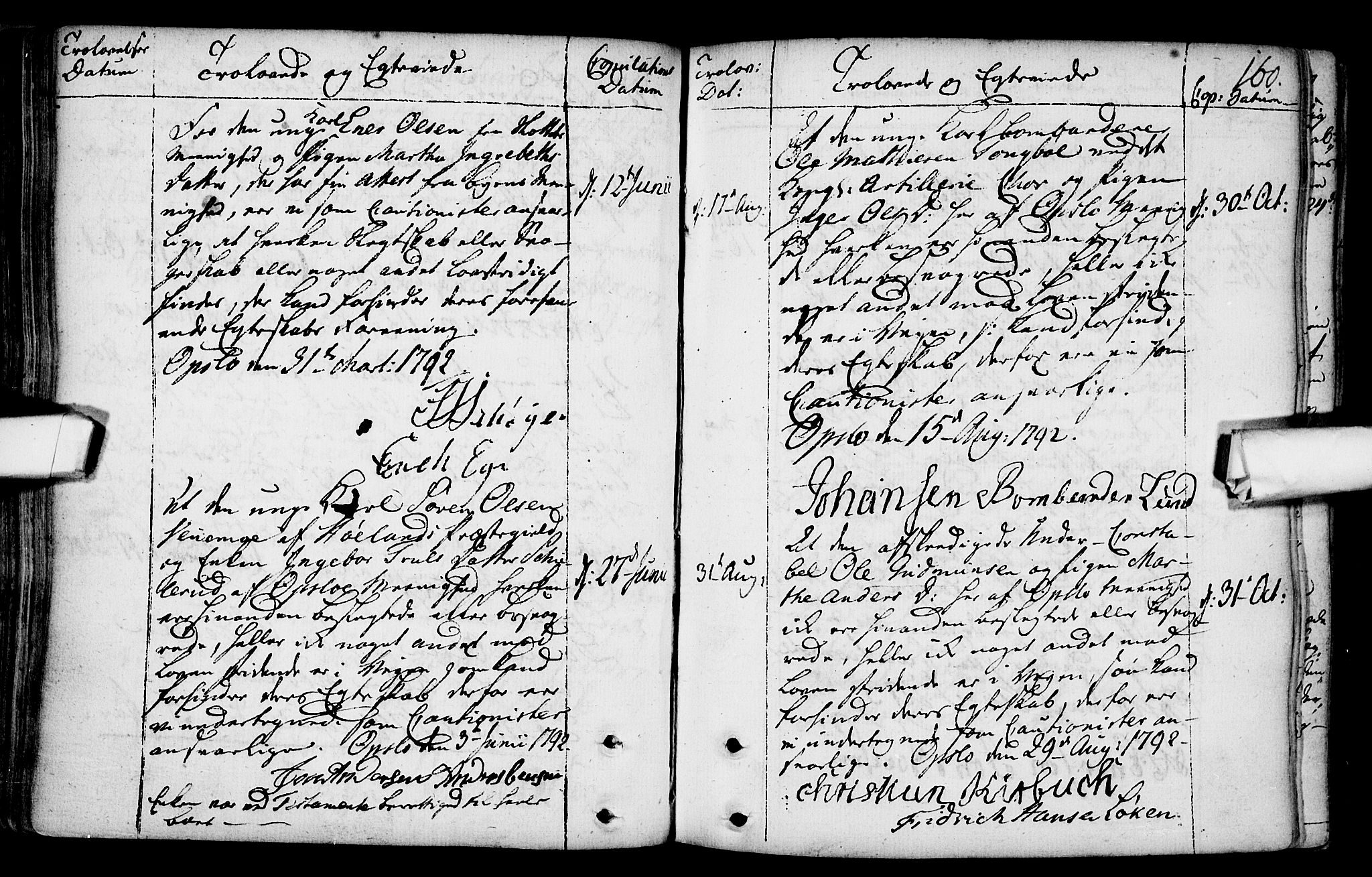 Gamlebyen prestekontor Kirkebøker, AV/SAO-A-10884/F/Fa/L0001: Parish register (official) no. 1, 1734-1818, p. 160