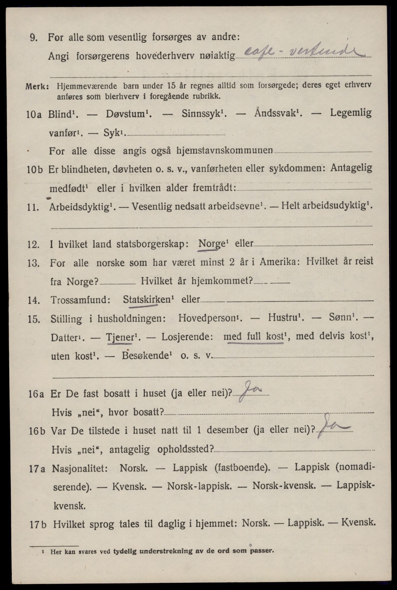 SAT, 1920 census for Hol, 1920, p. 1922