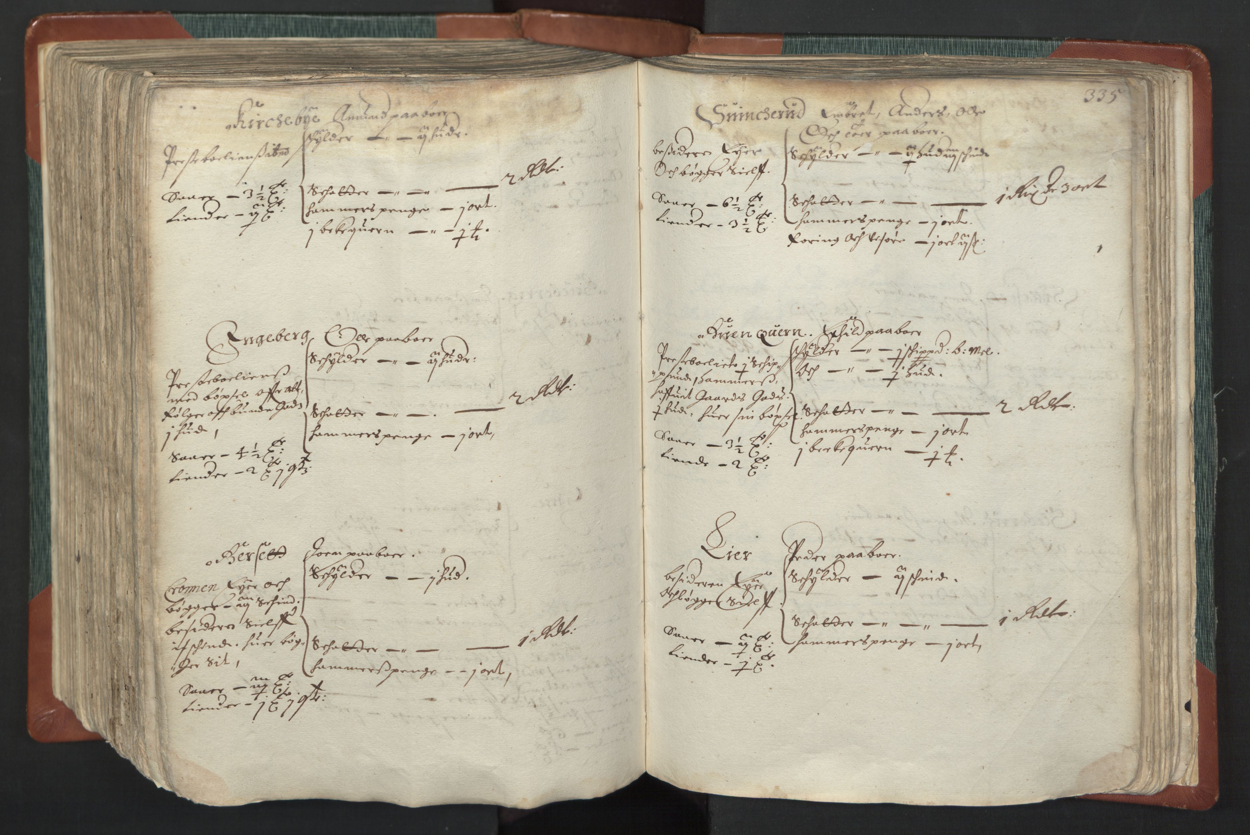 Rentekammeret inntil 1814, Realistisk ordnet avdeling, AV/RA-EA-4070/L/L0008: Oppland lagdømme. Alminnelig jordebok med skatteligning for Gudbrandsdalen og Hedemarken., 1661, p. 334b-335a